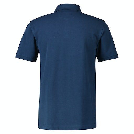 Poloshirt mit blue Brust dezenter deep Stickerei LERROS auf der