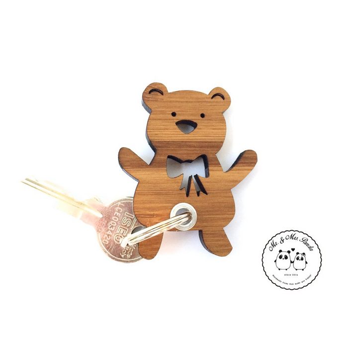 Mr. & Mrs. Panda Schlüsselanhänger Teddybär - Geschenk Anhänger Schlüsselanhänger Taschenanhänger Knuddelbär Glücksbringer (1-tlg)