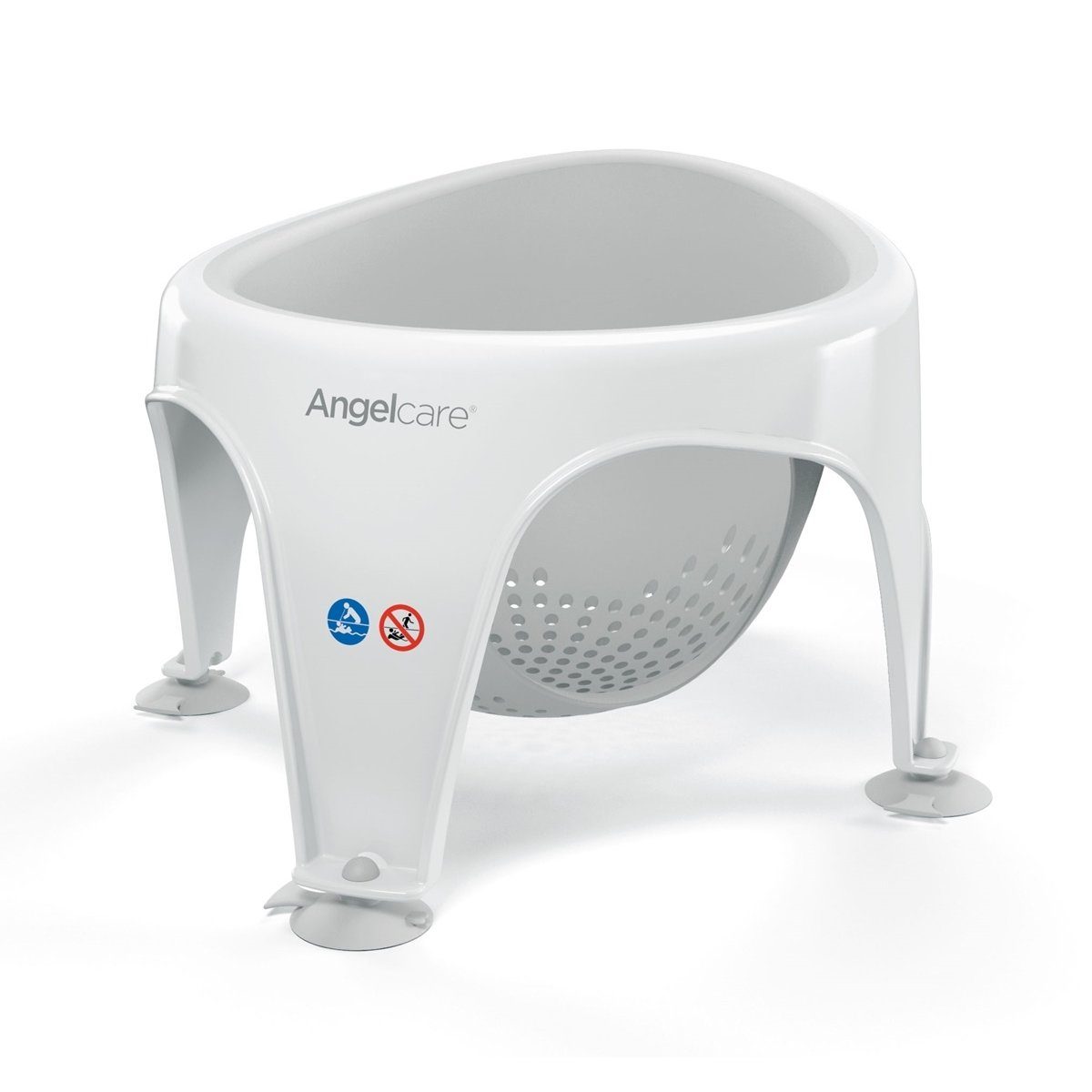 Angelcare® Badesitz Angelcare Badering Badesitz rund mit Soft-Touch Sitzfläche Light grey