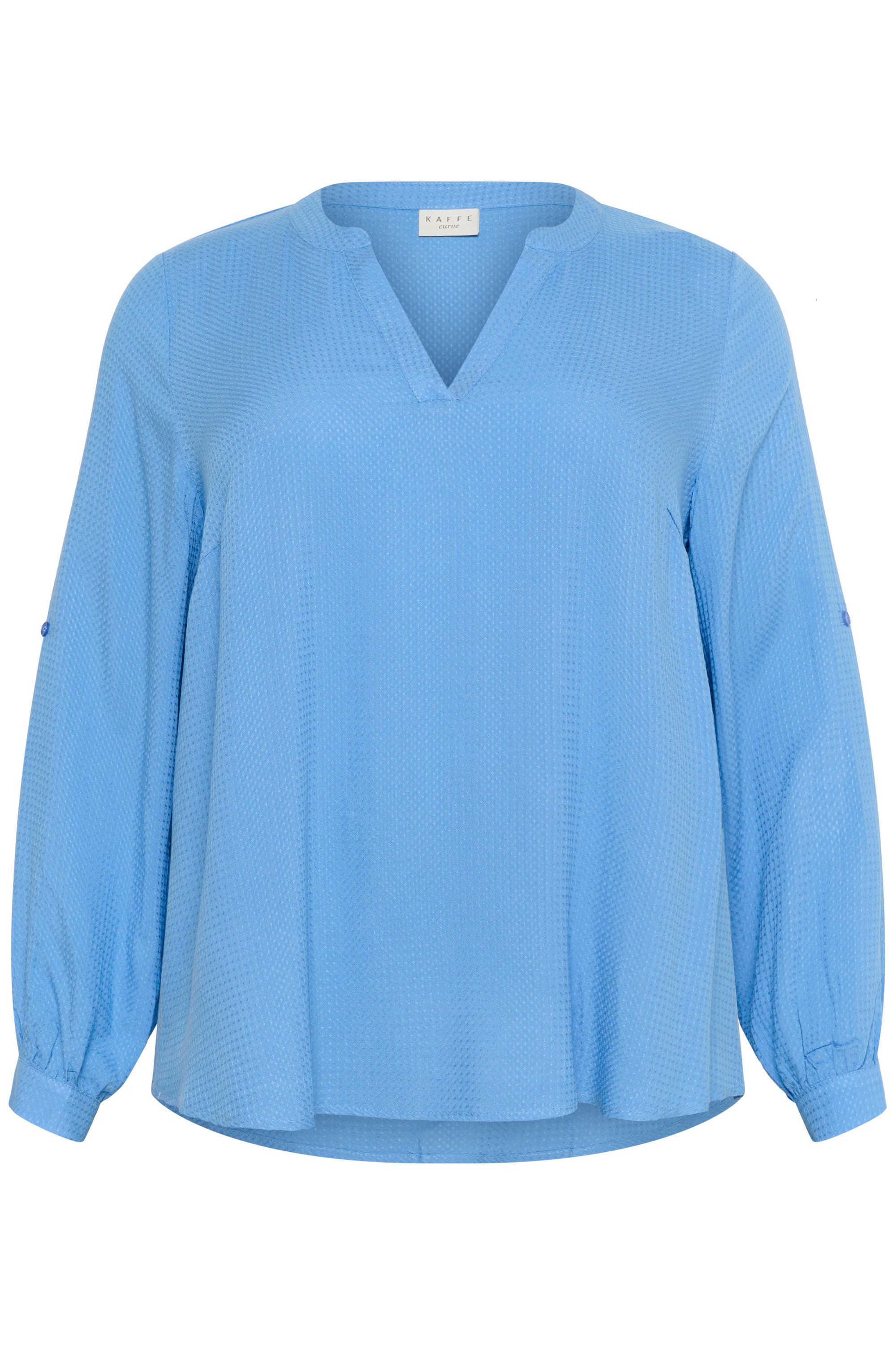 KAFFE Curve Langarmbluse Langarm-Bluse KCmolly Große Größen