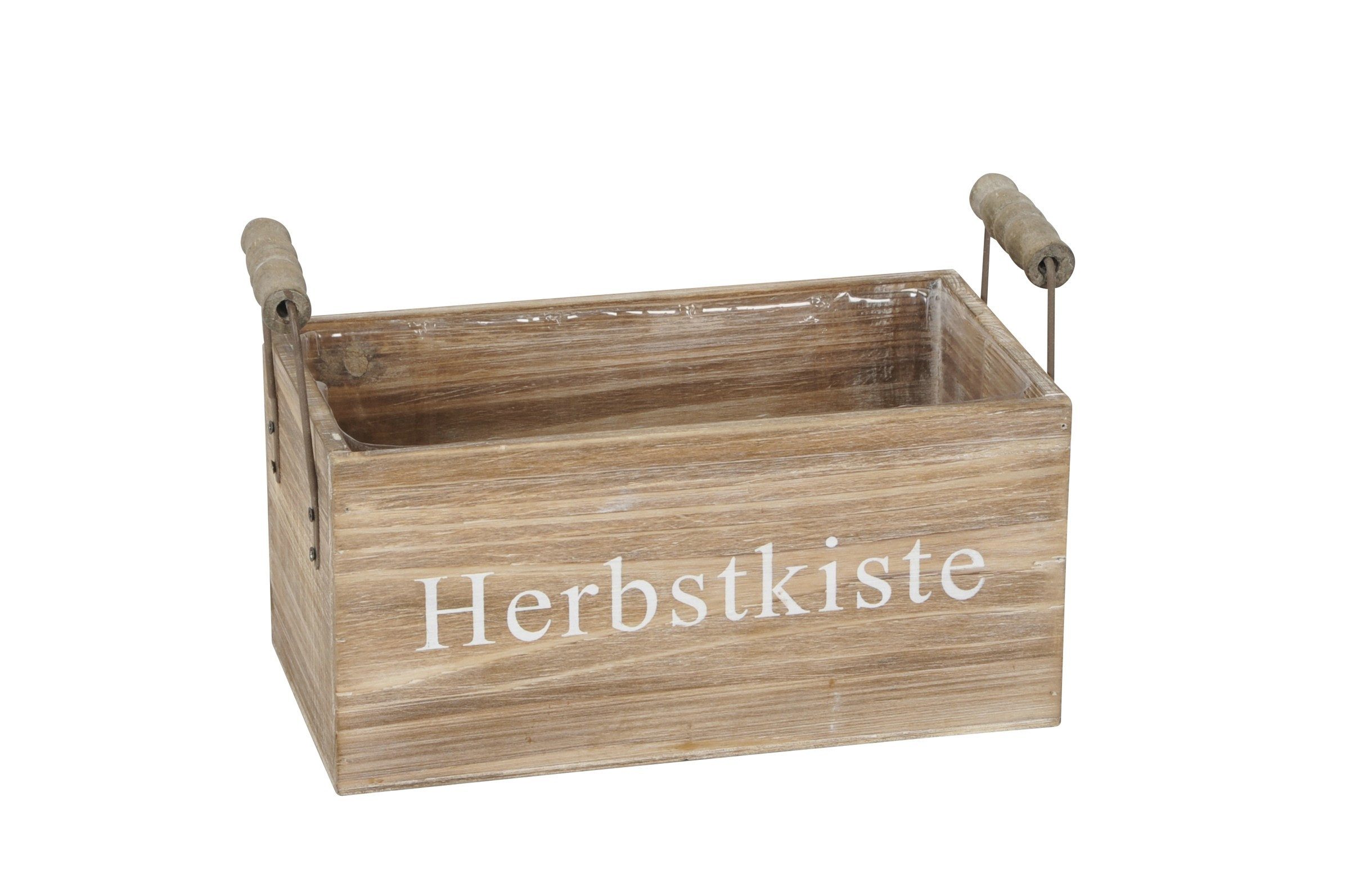 finehomegarden Holzkiste Pflanzkasten Holz "Herbstkiste" natur 25x13 H12cm /39x13 H12cm (1 St), mit Spruch "Herbstkiste"