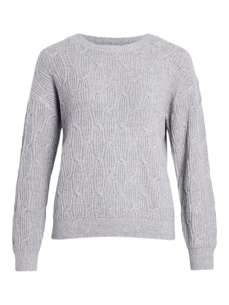 Vila Strickpullover Gemusterter Pullover mit elegantem günstig online kaufen