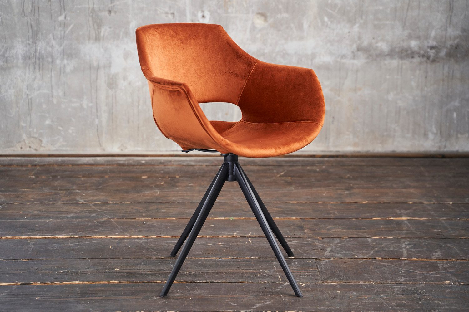 KAWOLA Esszimmerstuhl ZAJA Samt Drehstuhl - Bequem - Moderner Polsterstuhl günstig online kaufen