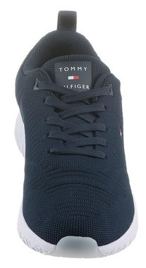 Tommy Hilfiger CORPORATE KNIT RIB RUNNER Sneaker mit seitlicher Logoflagge, Freizeitschuh, Halbschuh, Schnürschuh