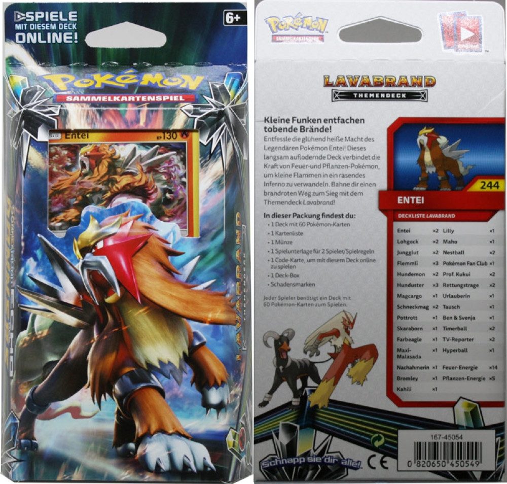 Nintendo Sammelkarte Sonne & Mond Serie 8 Echo des Donners 1 Themendeck Lavabrand Deutsch