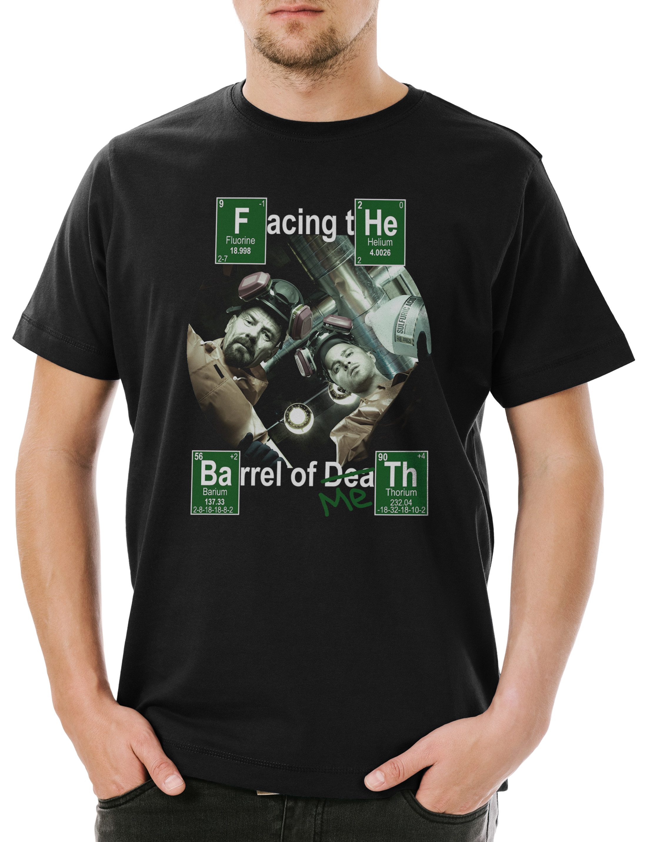 Print-Shirt Barrel Of Herren T-Shirt Walter Breaking White Pinkman Heisenberg TV