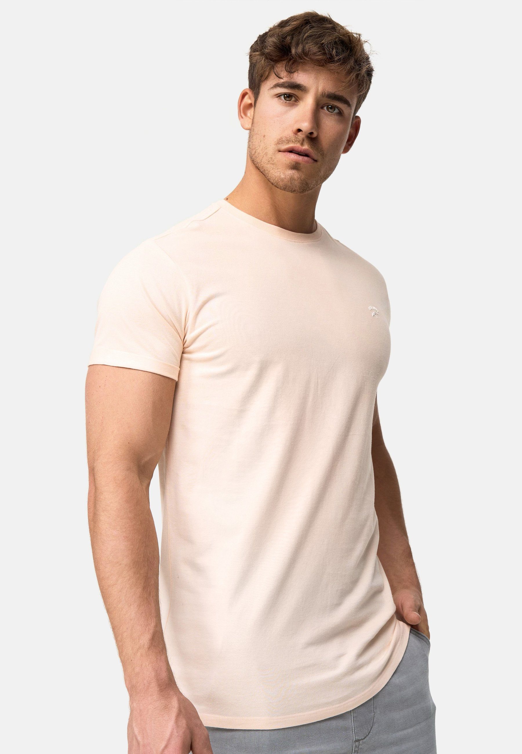 Indicode T-Shirt Kloge Pale Peach