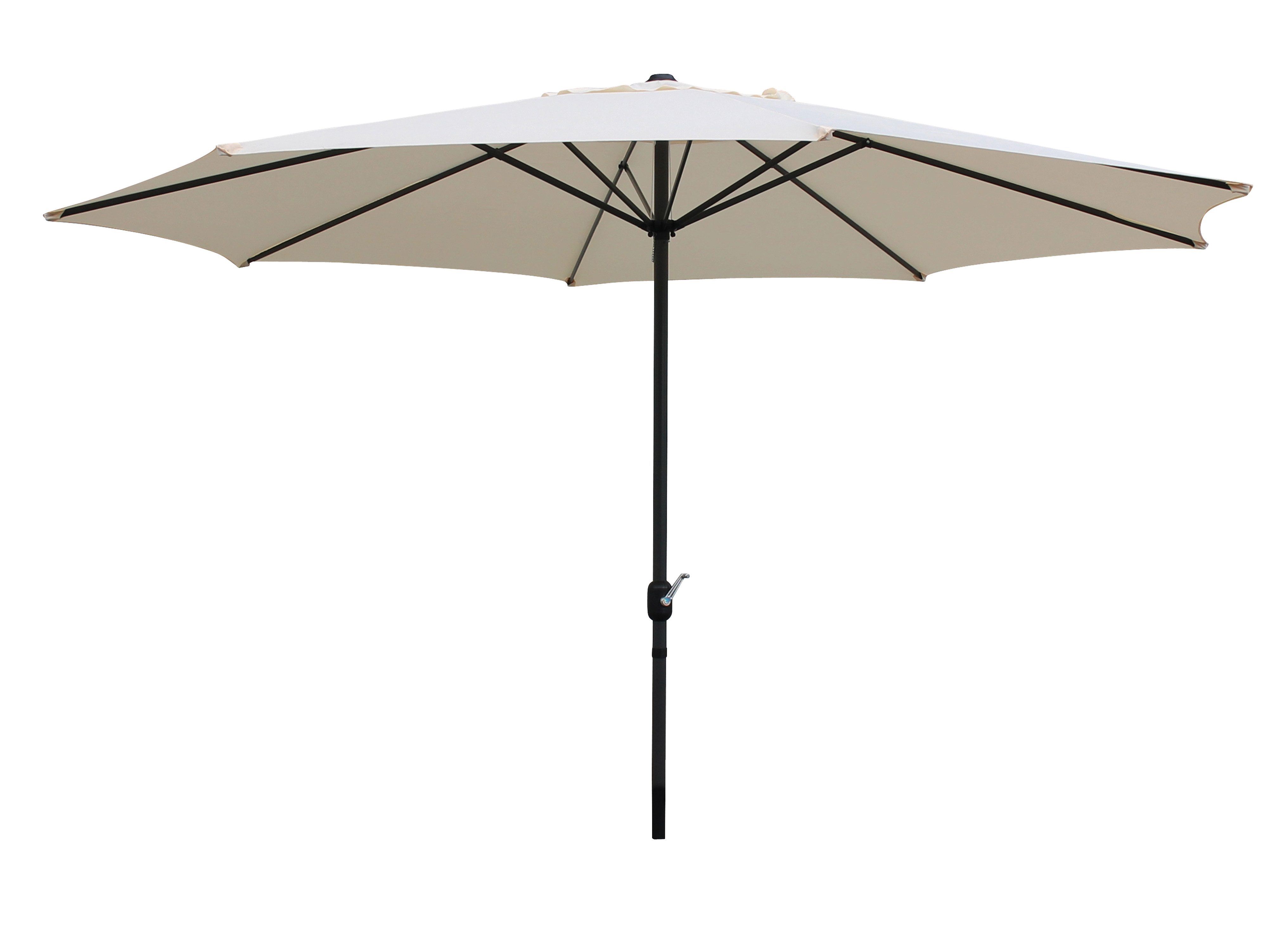 Gardissimo Sonnenschirm New Sunny 400 cm / 4 m Marktschirm / Kurbelschirm, mit Kurbel / wasserabweisender und abnhembarer Bezug / UV 50+