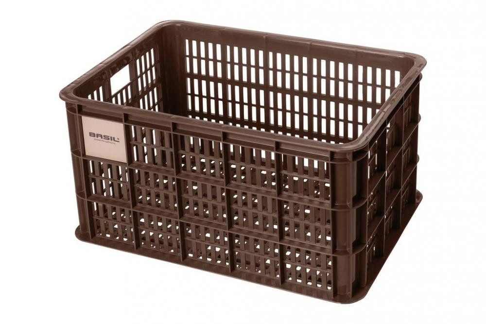 Basil Fahrradkorb Basil Crate L Fahrradkiste, 40 Liter, braun, recycelter Kunststoff, fü
