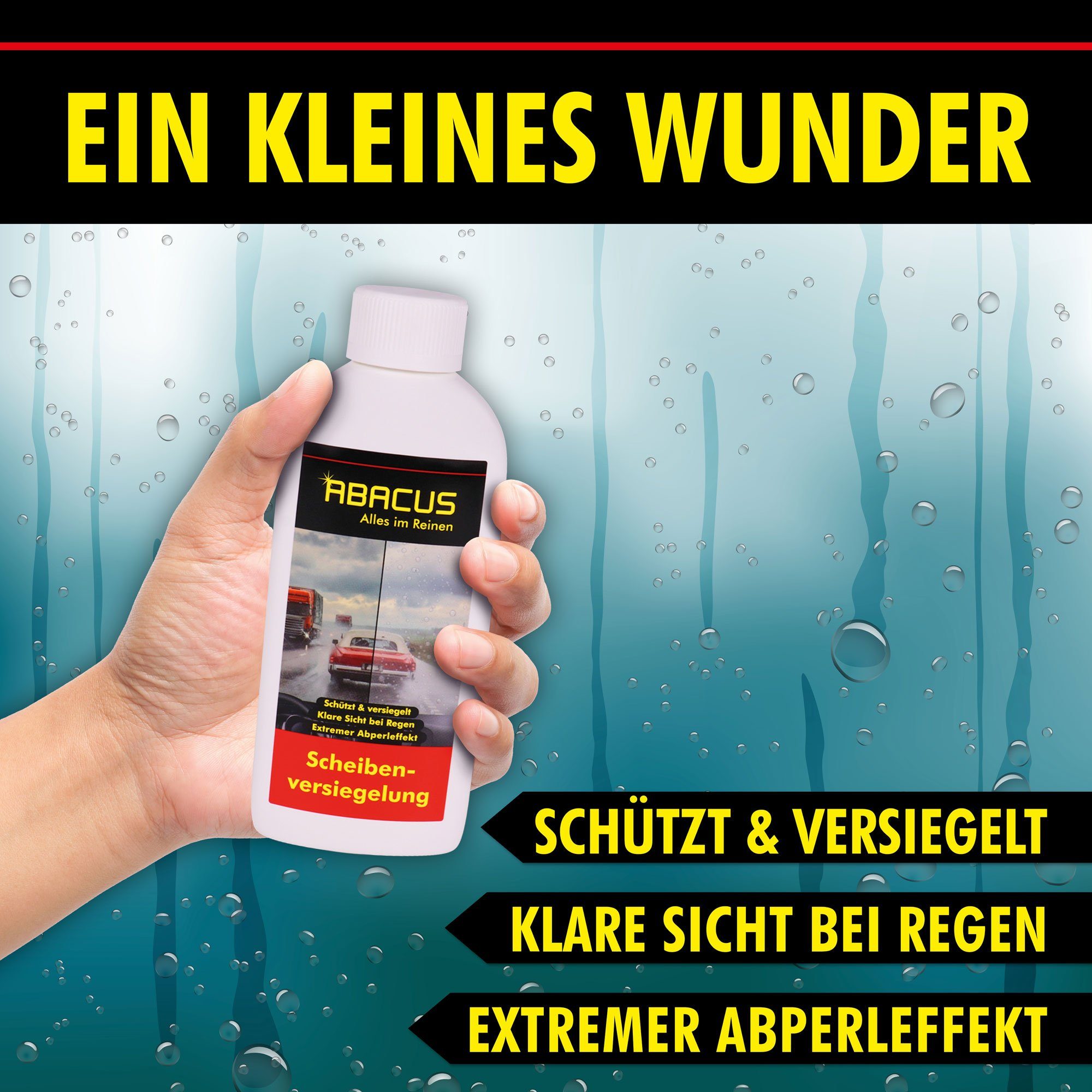 ABACUS Fleet Magic Nanoversiegelung, Glasversiegelung, Lotusversiegelung, Scheibenversiegelung (Regenabweiser mit Abperleffekt, 2 St., 2x250ml), Deutschlands bekannte Scheibenversiegelung mit Lotuseffekt