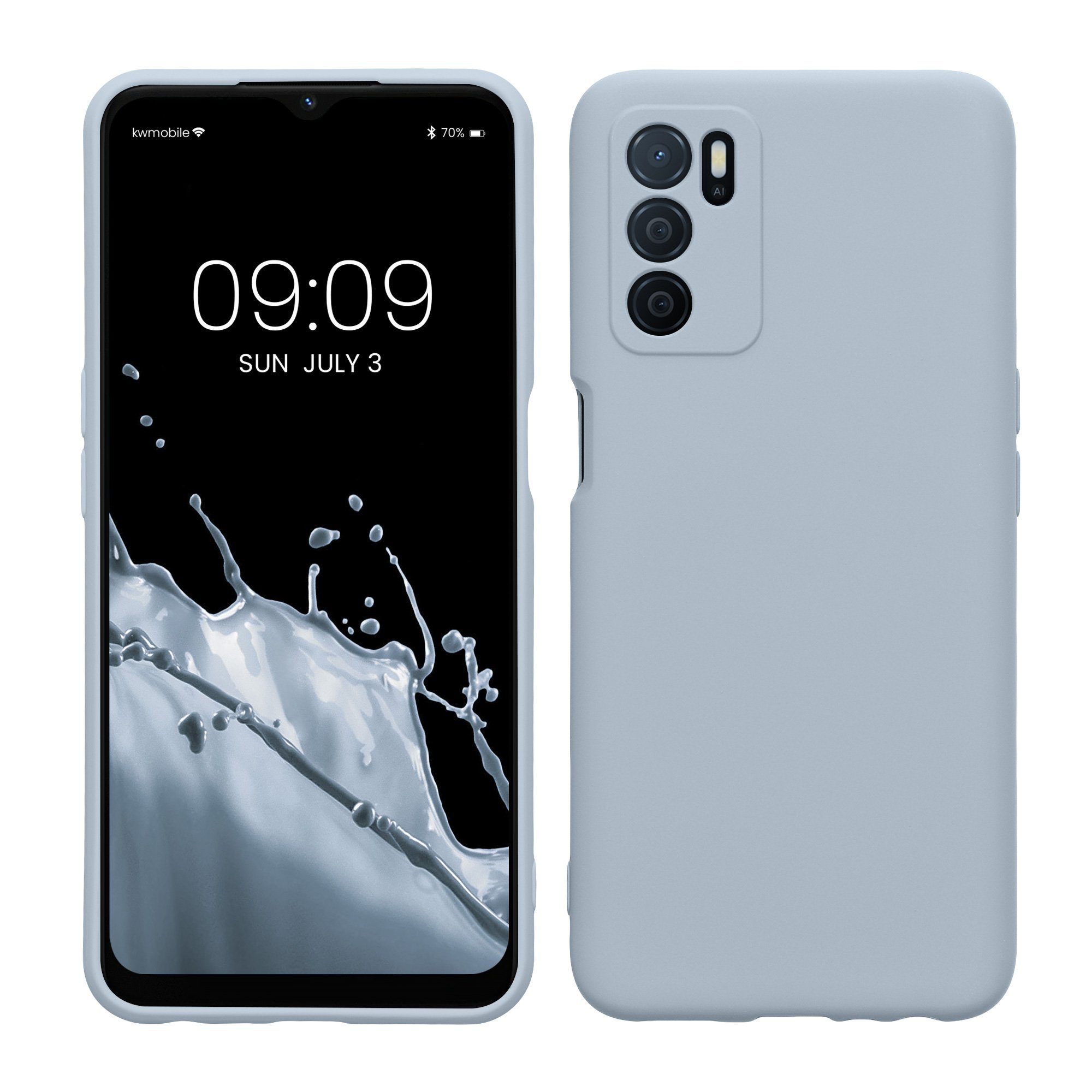 kwmobile Handyhülle Slim Case für Oppo A16 / A16s / A54s, Hülle Silikon Handy - Handyhülle gummiert