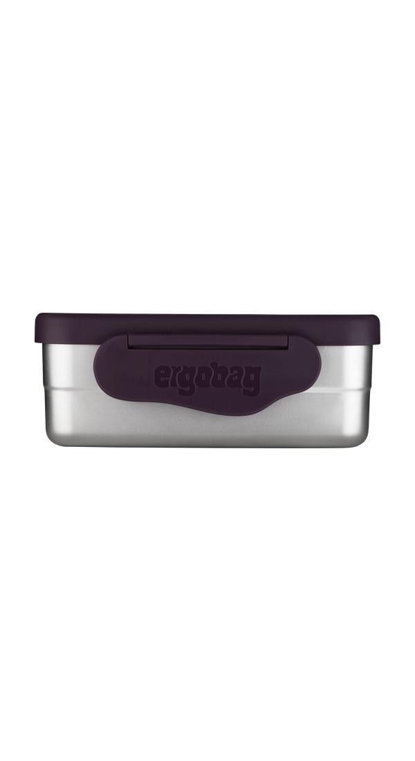 ergobag Lunchbox Edelstahl Brotdose, Edelstahl, (Edelstahl Brotdose, 3-tlg., 1x Brotdose, 1x Trennfach), spülmaschinengeeignet bis 45 Grad, Handwäsche empfohlen