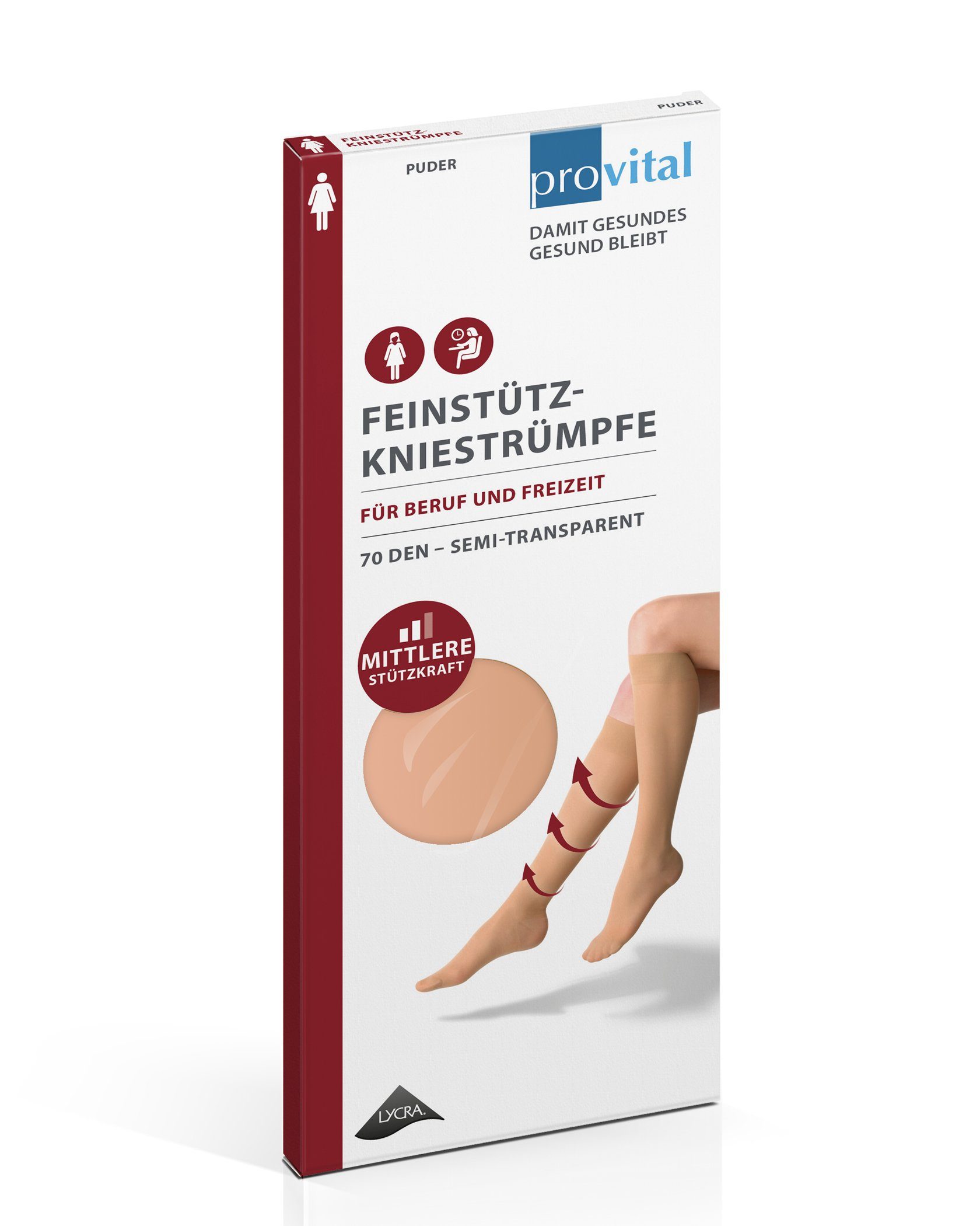 provital Kniestrümpfe provital 70 DEN Damen Feinstützstrumpf mittlere Kompression provital 70 DEN Damen Feinstützstrumpf mittlere Kompression