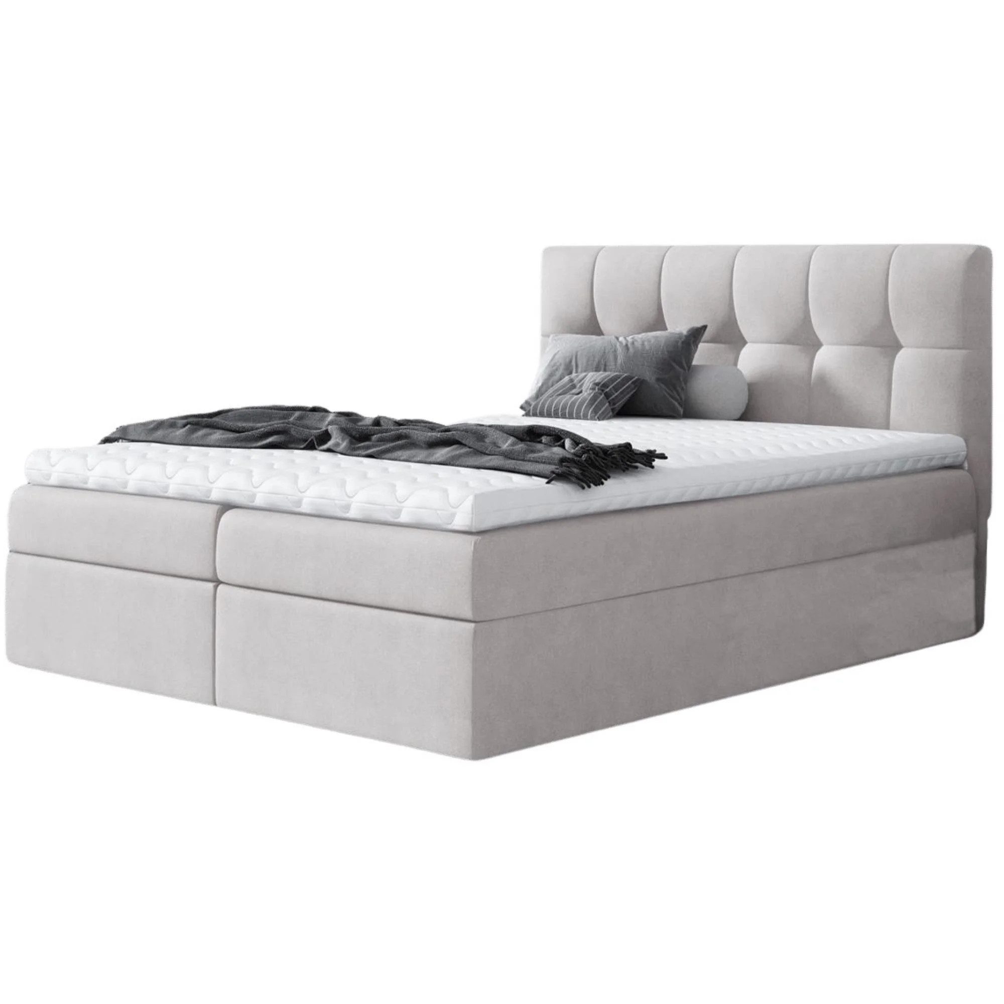Beautysofa Boxspringbett Kontinentales Bett mit Matratze günstig online kaufen
