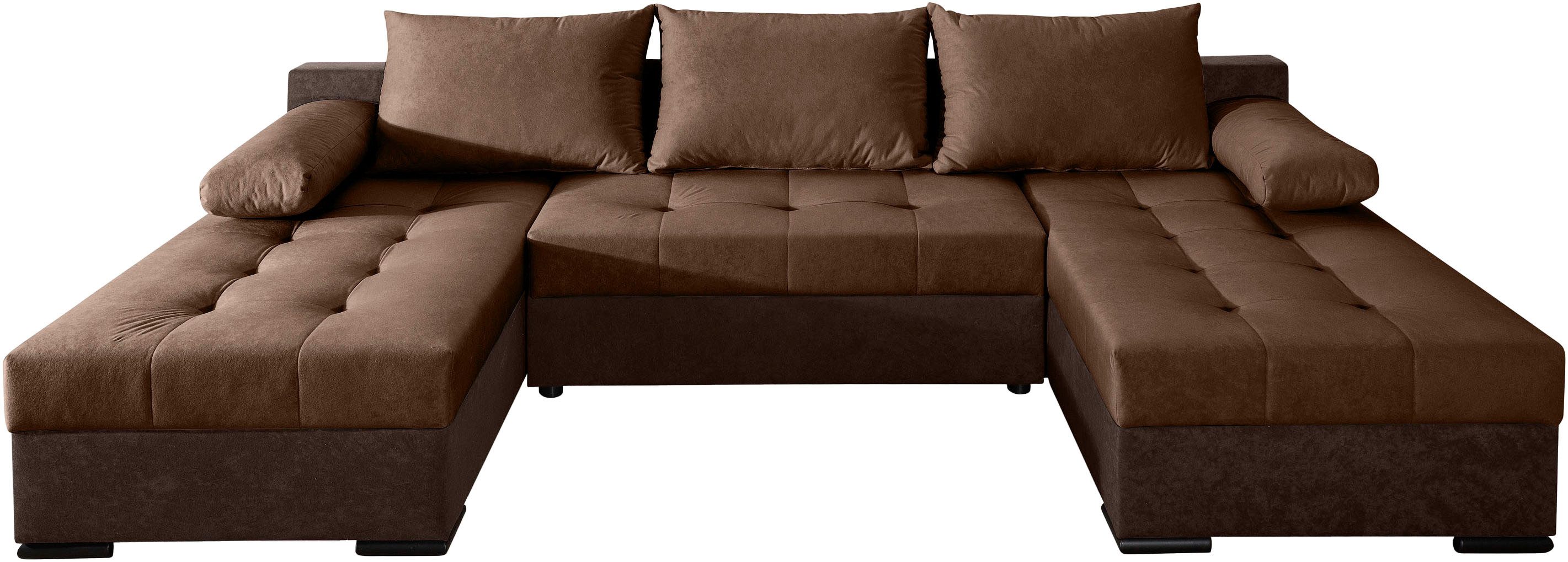 COLLECTION AB Wohnlandschaft Josy U-Form, B: 269 cm, mit Bettfunktion & Bet günstig online kaufen