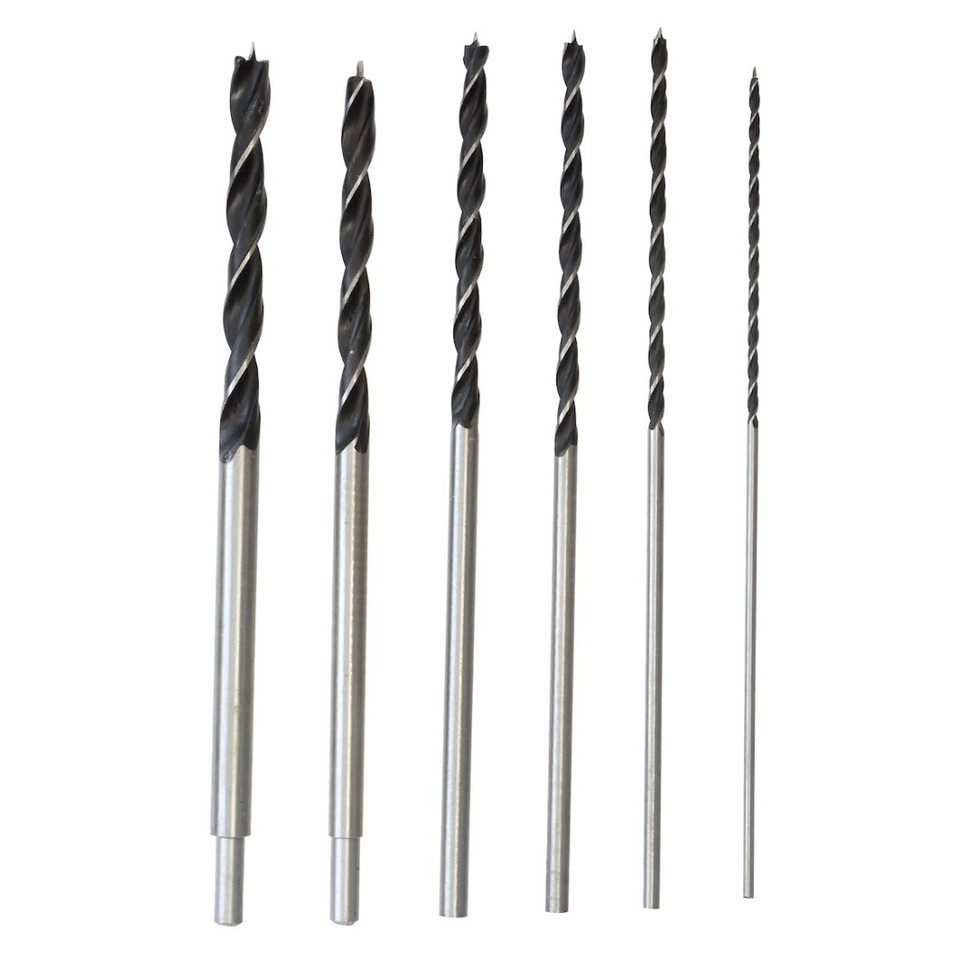GEKO Holzbohrer Holzbohrer Set 300 mm Schlangenbohrer Ø4-14 mm Spiralbohrer, (Set, 4-14mm Durchmesser, Set insgesamt immer 6-teilig), 300 mm Länge, Zentrierspitze