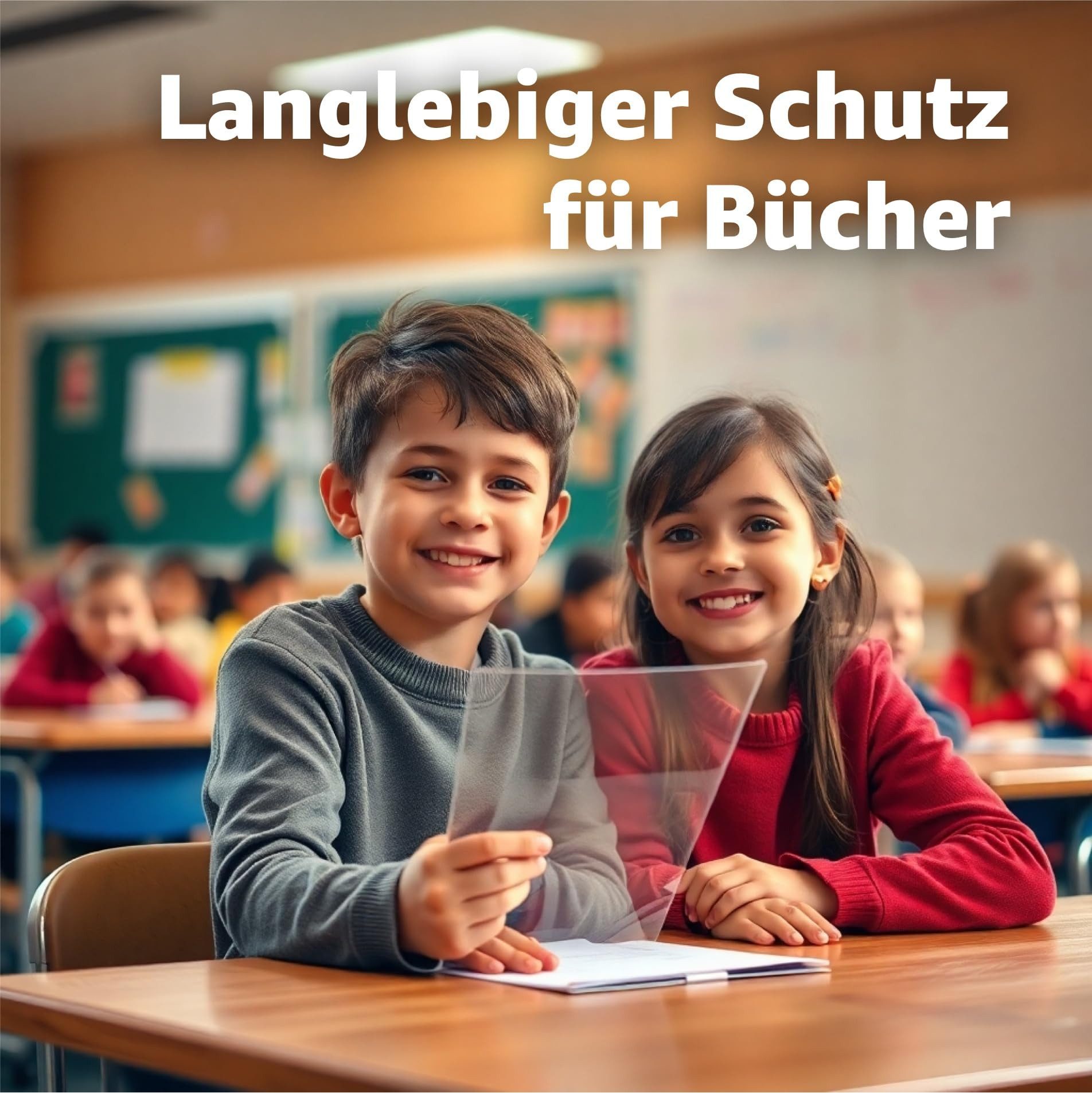 TK Gruppe Schulheft 10x Buchumschlag DIN A4 - transparent klar - für Bücher, Hefte