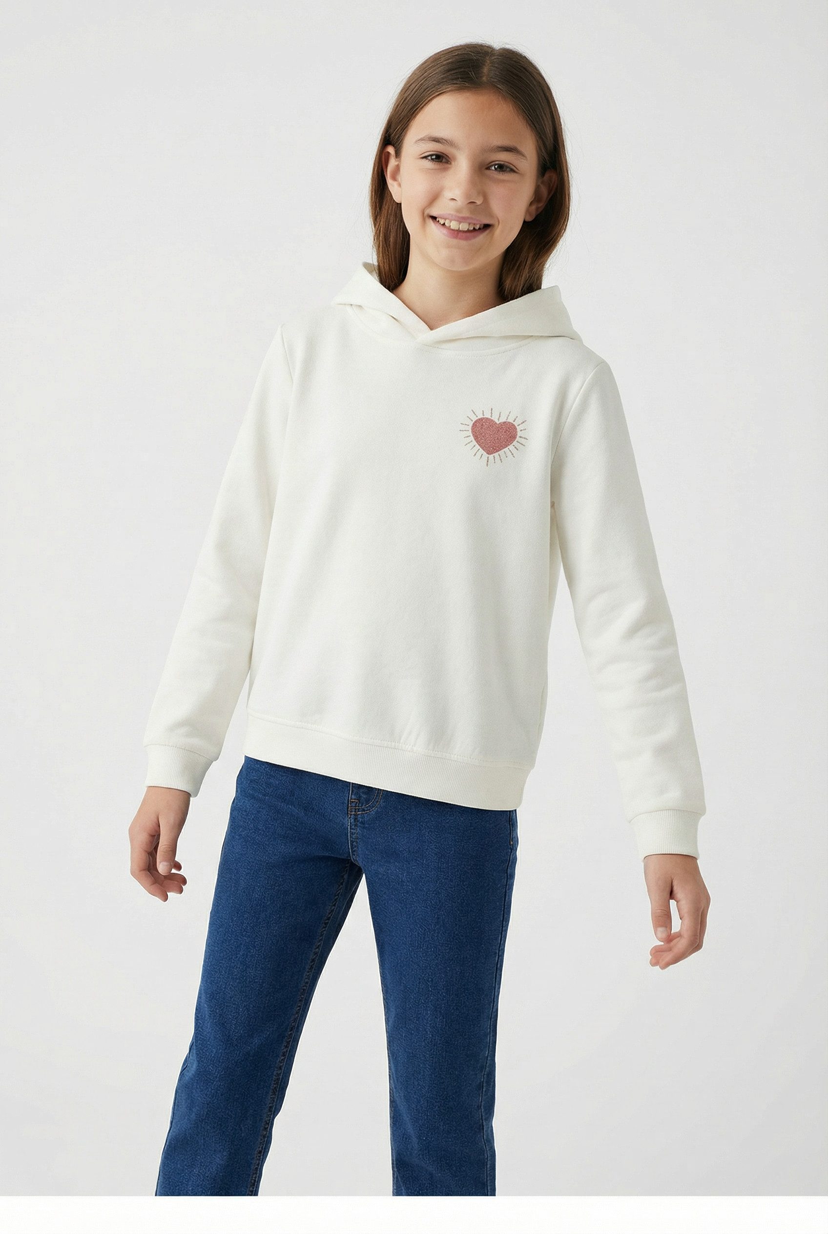 Name It Kapuzensweatshirt NKFBIANA LS SWE WH BRU BOX PS