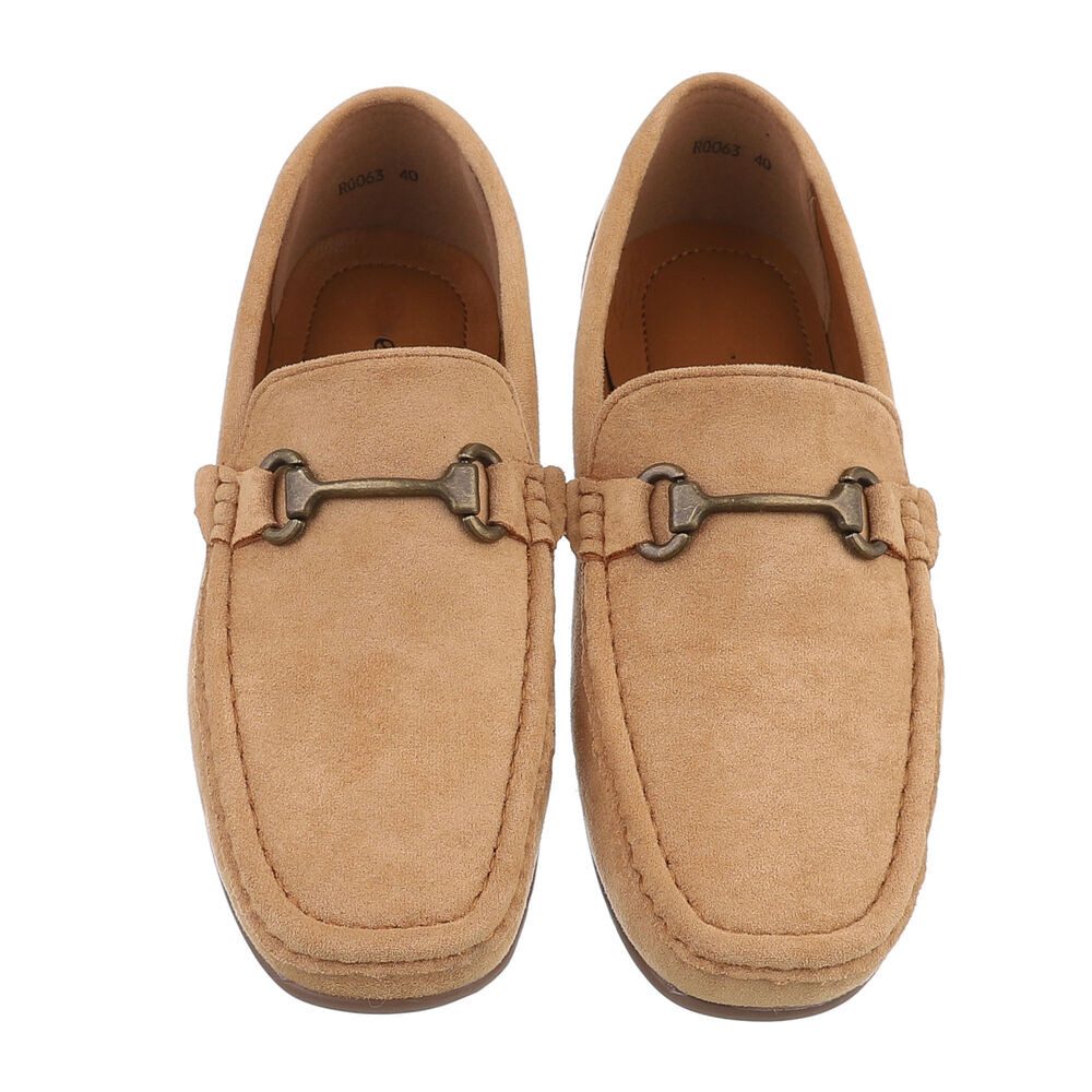 Coolwalk Herren Mokassin mit modischer Schnalle für Freizeit Slipper (86018911) Flach Slipper in Camel – Bild 4 von 4