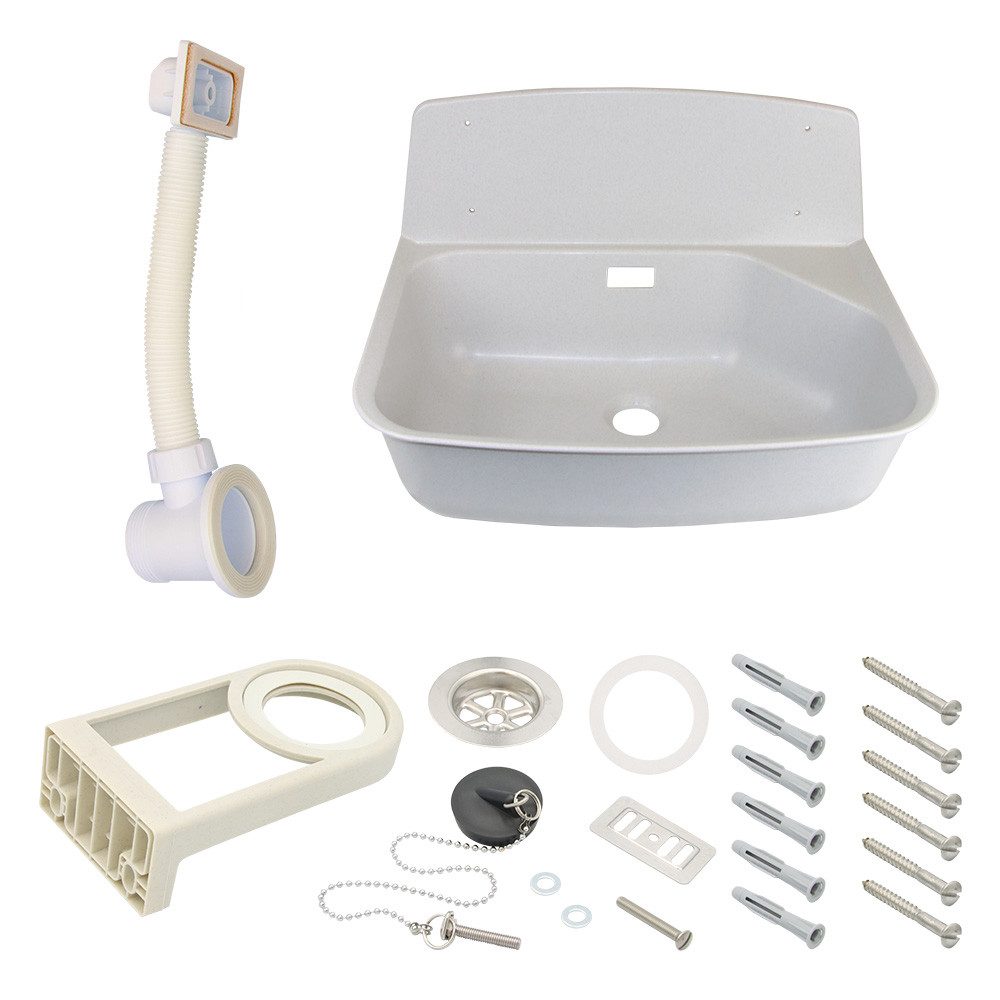 Haas Otto Kunststoffspüle Kunststoff-Universal-Ausgussbecken "Astrid" granitfarben, 0/0 cm