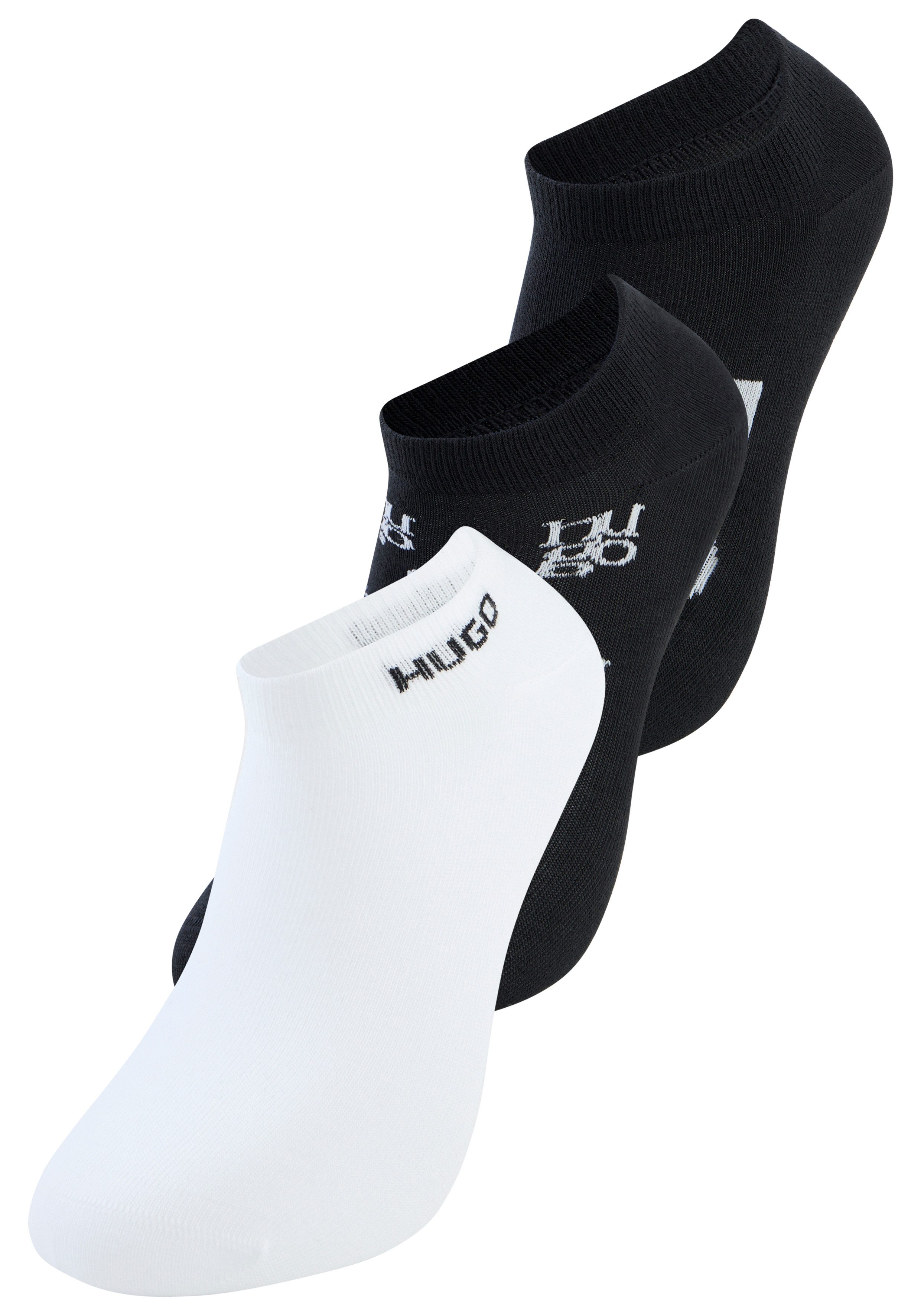 HUGO Sneakersocken (3-Paar) verstärkte Fersen- und Zehenpartie günstig online kaufen