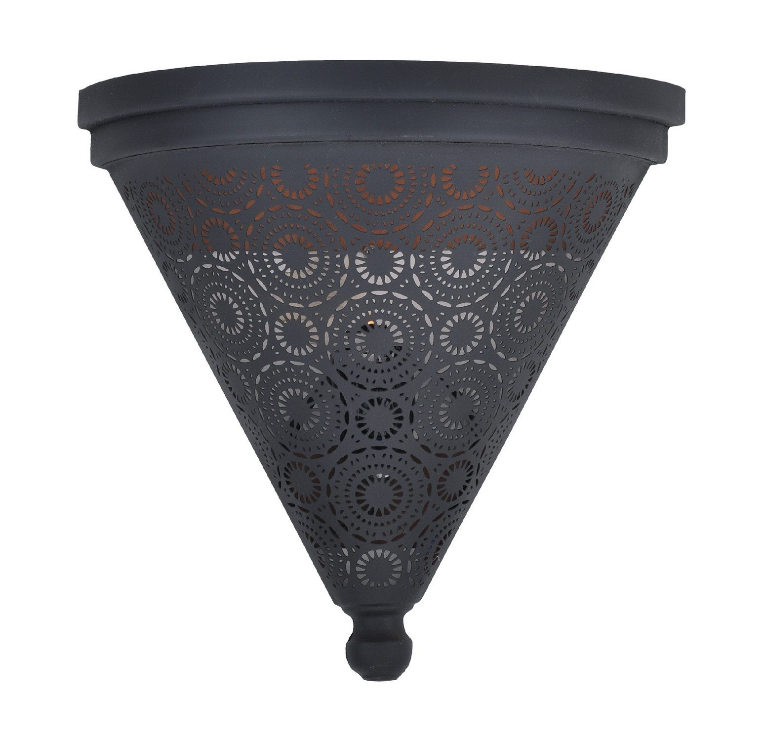 Marrakesch Orient & Mediterran Interior Wandleuchte Orientalische Metall-Wandleuchte Firas in Schwarz, handgefertigt 31 cm, Handarbeit