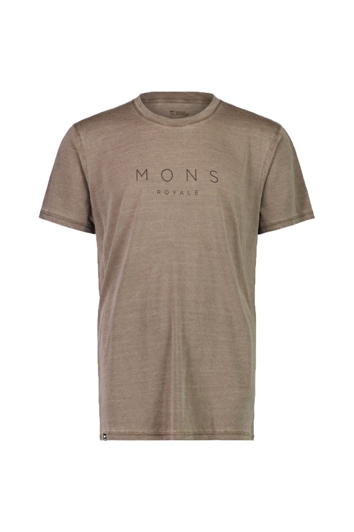 T-Shirt Zephyr Herren M Walnut T-shirt Mons Kurzarm-Shirt Royale Mons Royale