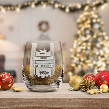 GRAVURZEILE Teelichthalter von Leonardo aus Glas mit Gravur - Weihnachtsdeko - Weihnachten Ast, Geschenke für Frauen und Männer zu Weihnachten Nikolaus und Wichtel