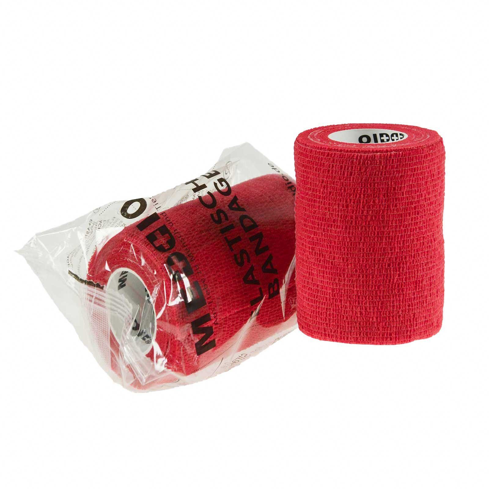 Pferdebandage 1 Haftbandage Selbsthaftende Bandage / Fixierbinde 7,5 cm x 4,5 m rot