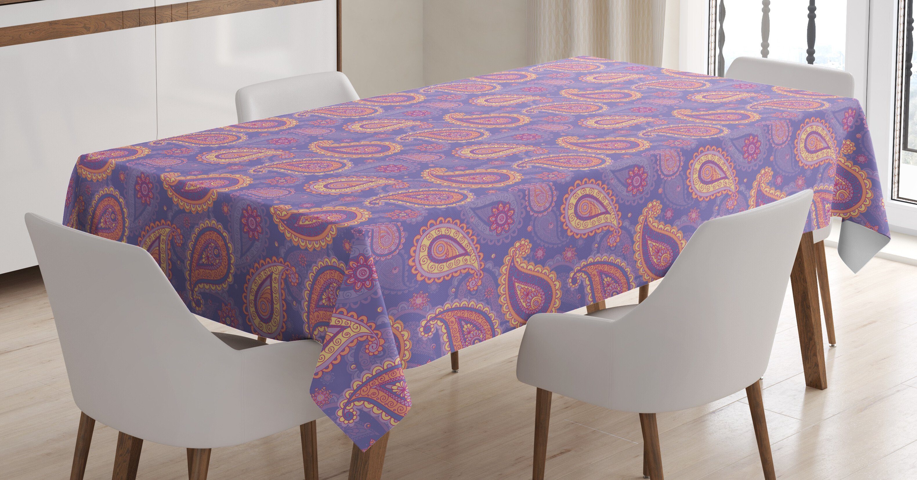 Abakuhaus Tischdecke Farbfest Waschbar Für den Außen Bereich geeignet Klare Farben, Ethnisch Boho Paisley Persisch