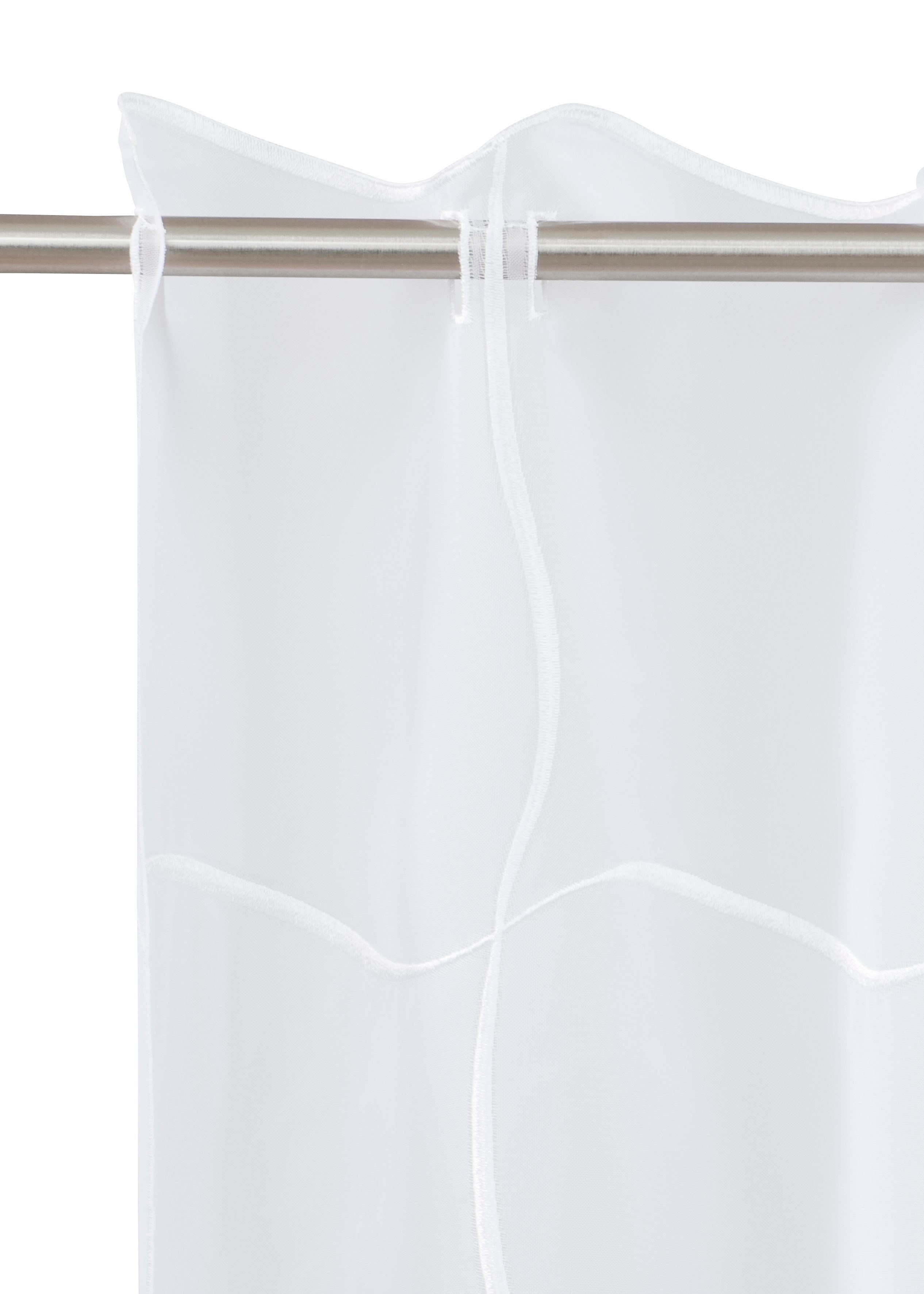 Gerster Scheibengardine Joana (1 St), Stangendurchzug, transparent, Voile, HxB: 50x150