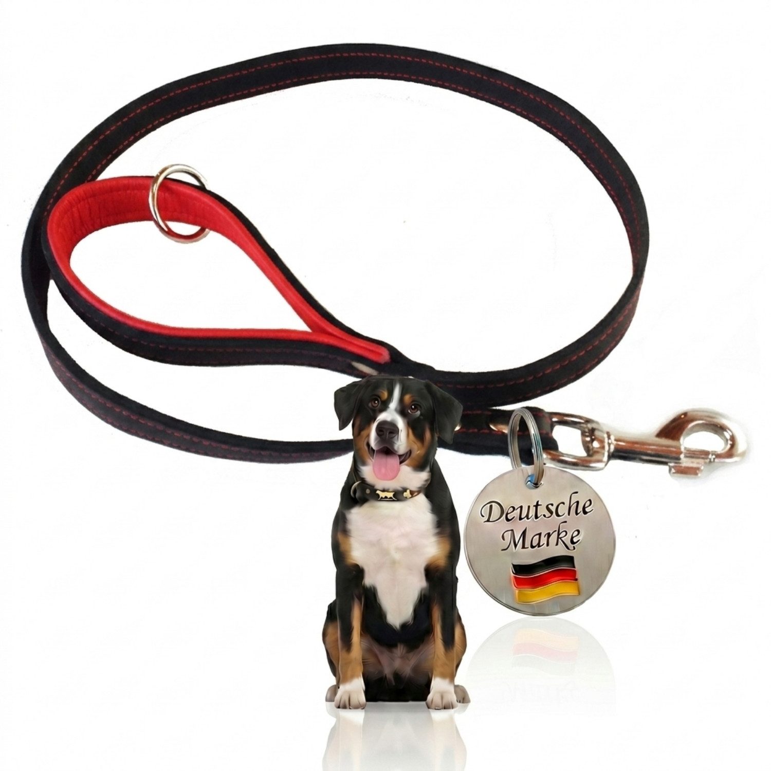 Activity4Dogs Hundeleine für große Hunde Leder, 1m, mit gepolsterter Schlaufe, verschiedene Farben, Made in Germany