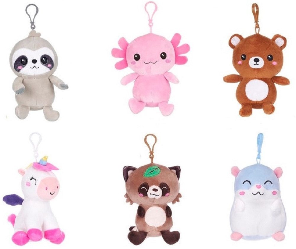 Kawaii Kuscheltier KAWAII Kuties Plüsch Kuscheltier Plüschfigur Bagclip 12 cm Faultier (1-St), Stofftier für Kinder Anime Kawaii Plush Cute Plushie Geschenke