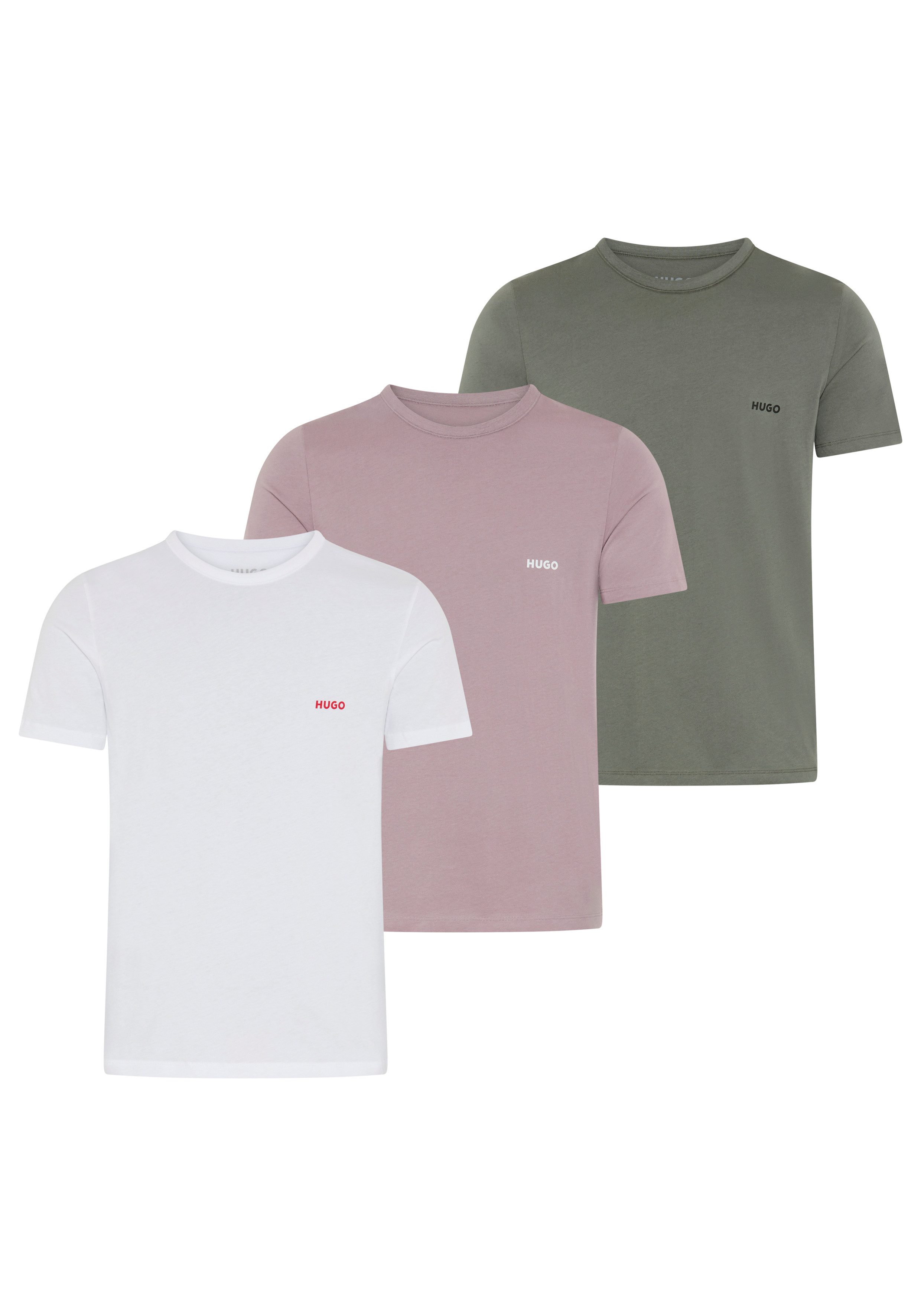 HUGO T-Shirt RN TRIPL (Packung, 3-tlg) mit Rundhalsausschnitt