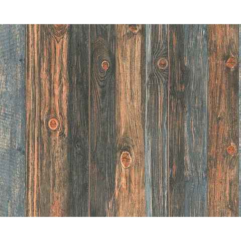 living walls Vliestapete Best of Wood`n Stone 2nd Edition, Holz, Holztapete Tapete Holzoptik Beige Braun Grau