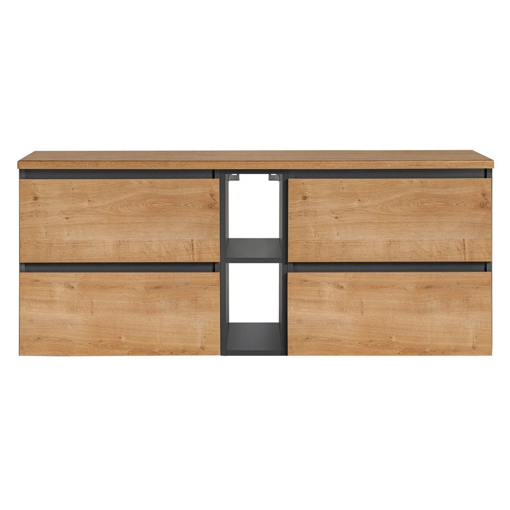 Lomadox Waschbeckenschrank MODENA-56 Hamilton Eiche Nb. günstig online kaufen