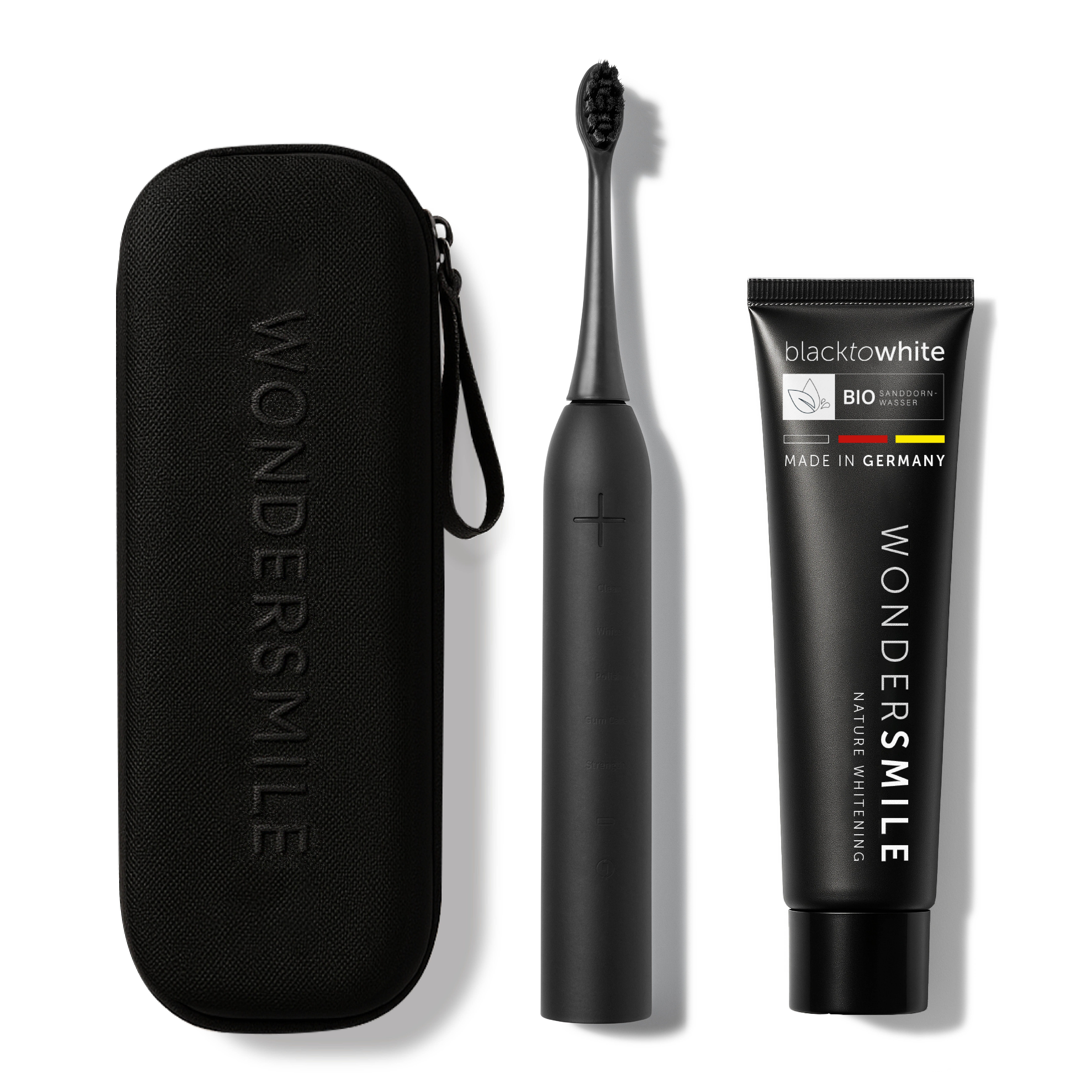 Wondersmile Schallzahnbürste Pro Travel Care Bundle, Aufsteckbürsten: 1 St., inkl. Reiseetui & Zahnpasta, Integrierter Zungenreiniger