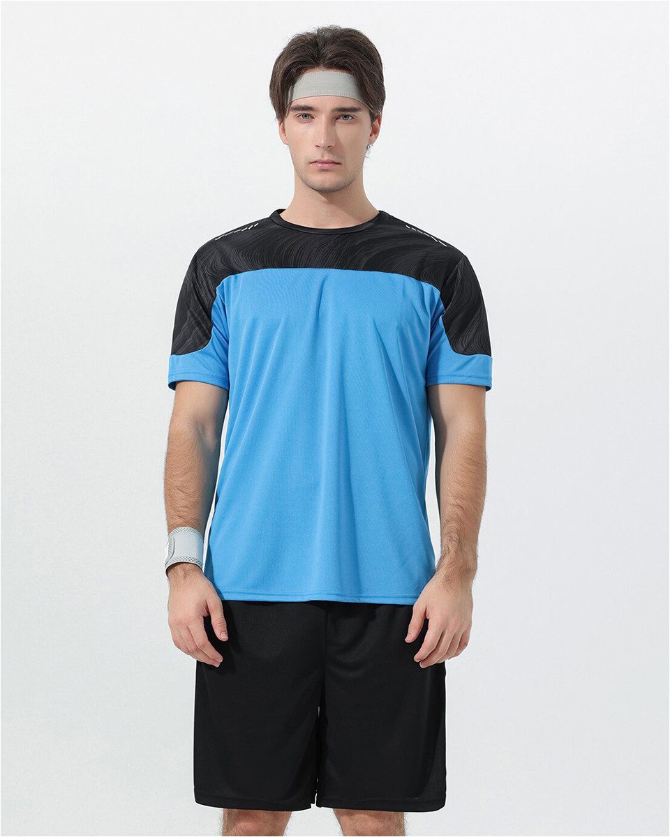 YOUTHUP Sportanzug, Herren Trainingsanzug Zweifarbig Kurzarm-Shirt und Shorts
