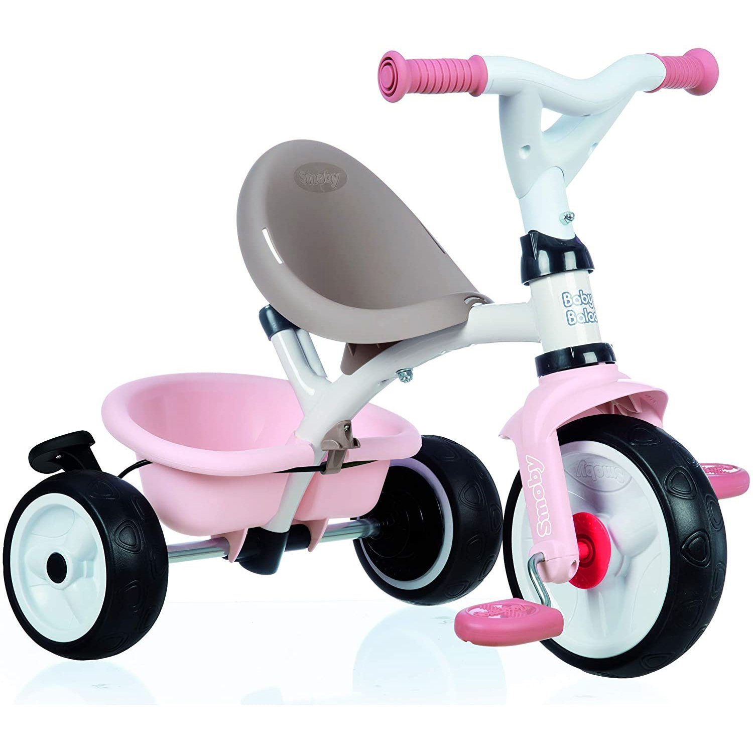Smoby Dreirad 741401 Dreirad Baby Balade Plus, Rosa