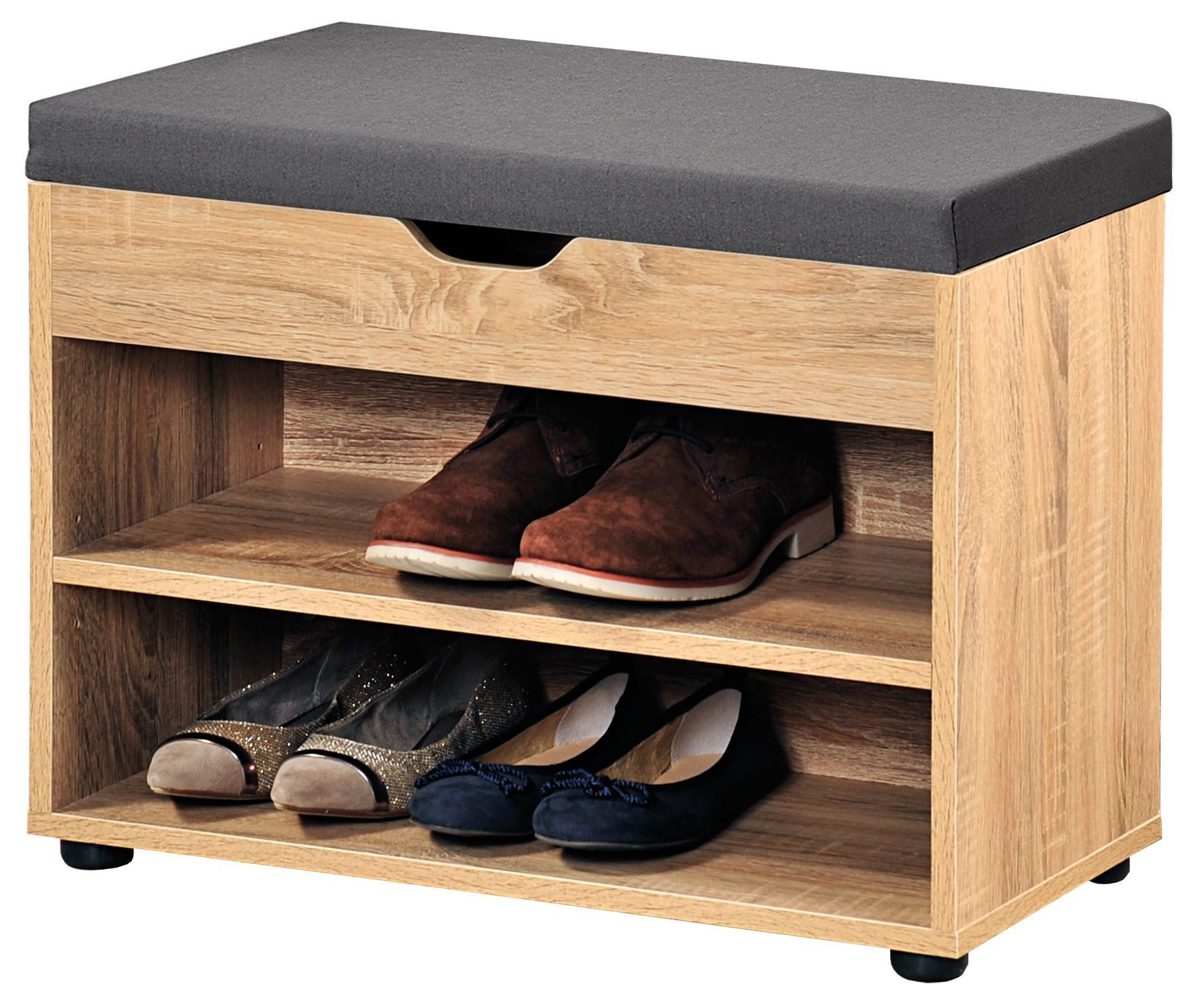 Kesper Schuhschrank Schuhschrank mit Sitzkissen, Eichedekor, günstig online kaufen