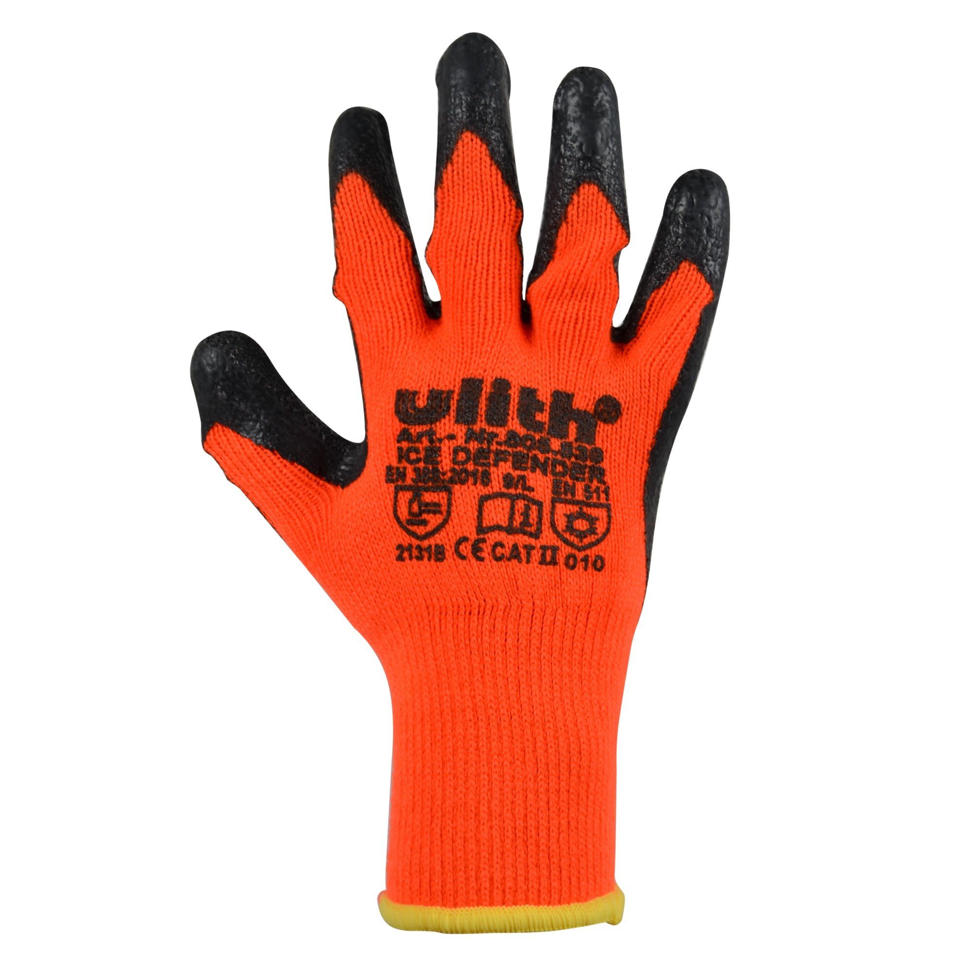 Scorprotect® Arbeitshandschuhe Winter Arbeitshandschuh Montagehandschuhe neonorange Größe 9