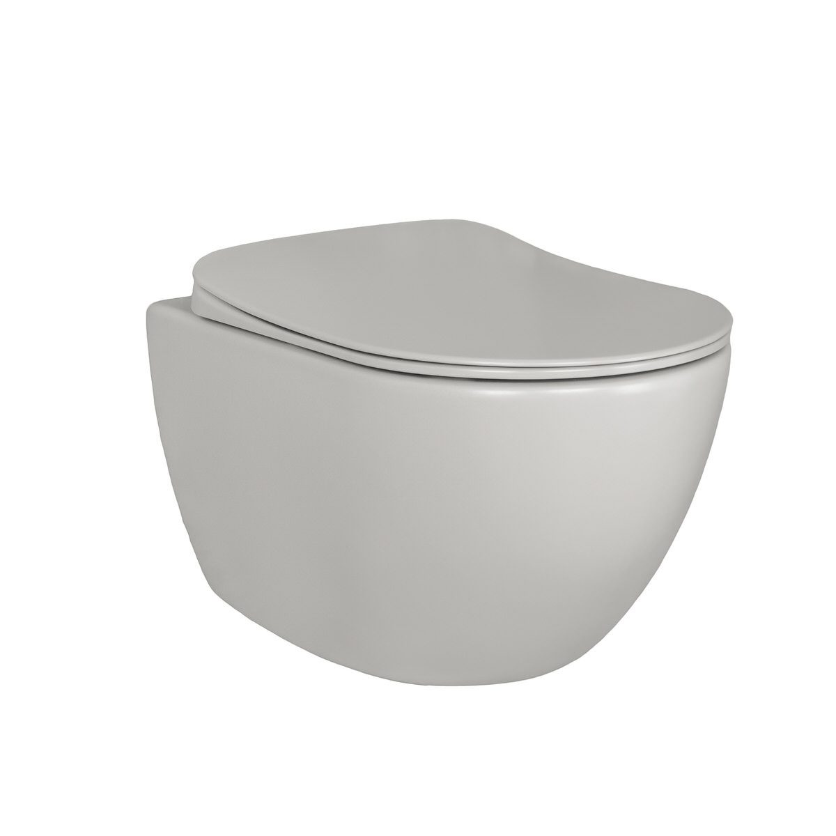 Creavit Tiefspül-WC RIMOFF mit & ohne Bidet‑Funktion – Hänge‑WC aus Sanitärkeramik, Wandmontage, Abgang Spülrandlos, wassersparend, Toilette in verschiedene Farben, antibakteriell, Softclose‑Sitz