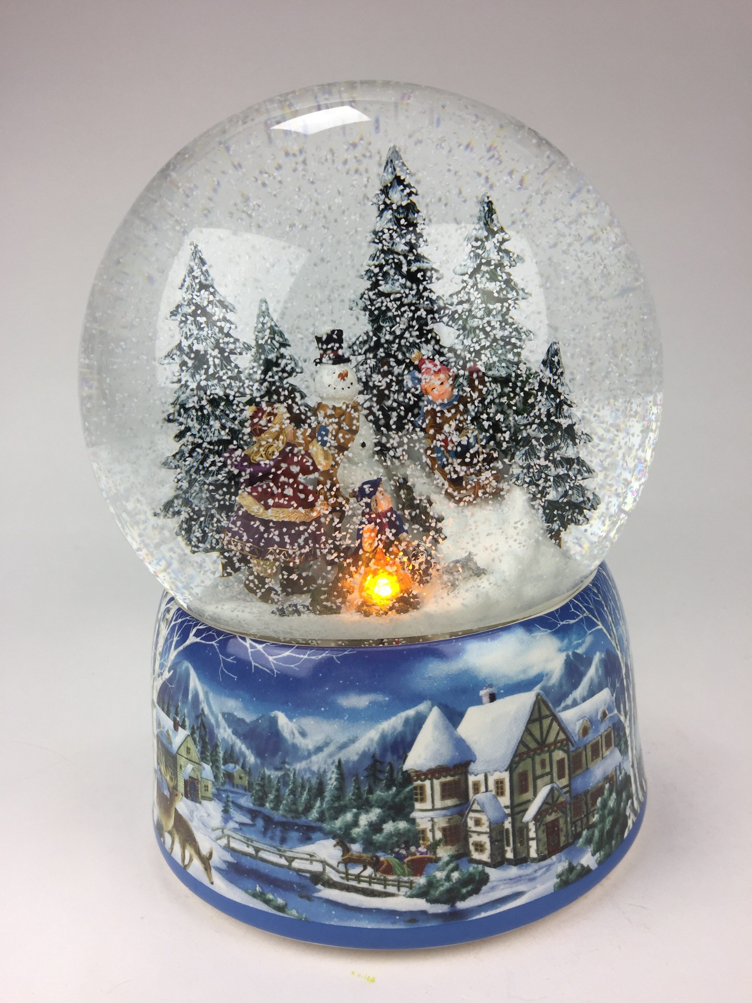 Musicboxworld Spieluhr Schneekugel Schneemann bauen