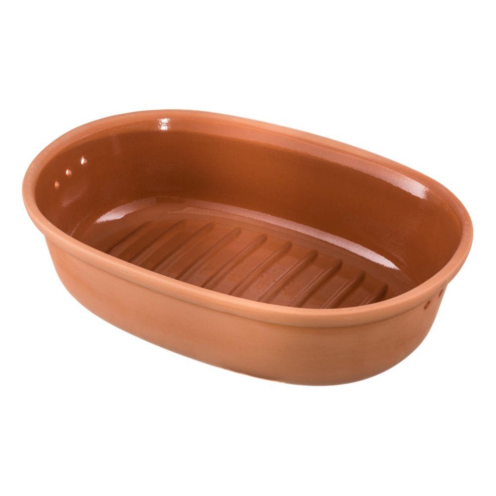 RÖMERTOPF Römertopf Brottopf Oval Terrakotta 81005, Ton