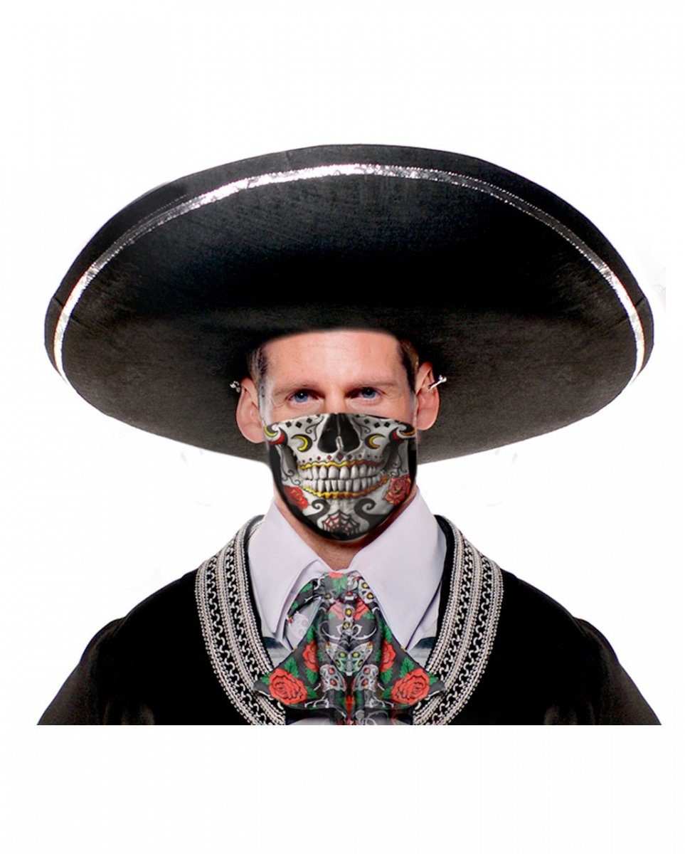 Horror-Shop Dekofigur Tag des Todes Sugar Skull Alltagsmaske für Männer