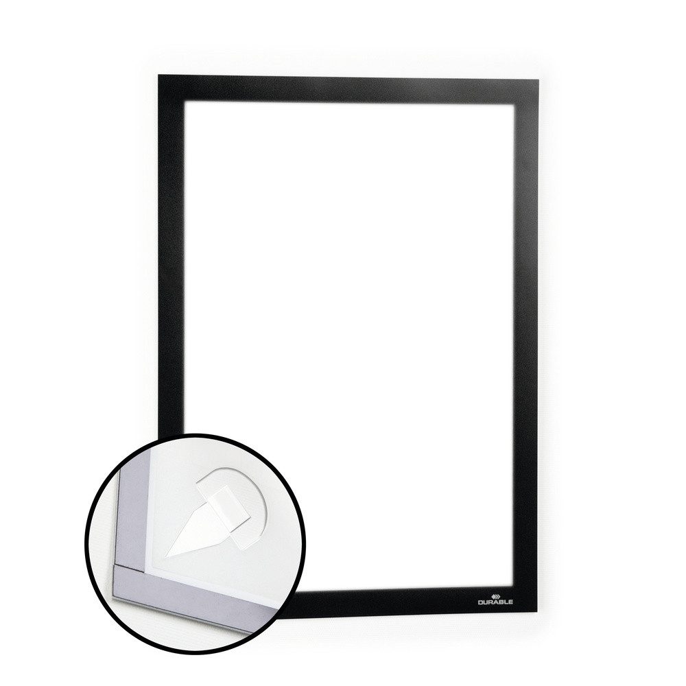 DURABLE Magnettafel Durable 484301 Dokumentenhalter Schwarz (B x H) 236 mm x 323 mm DIN A4