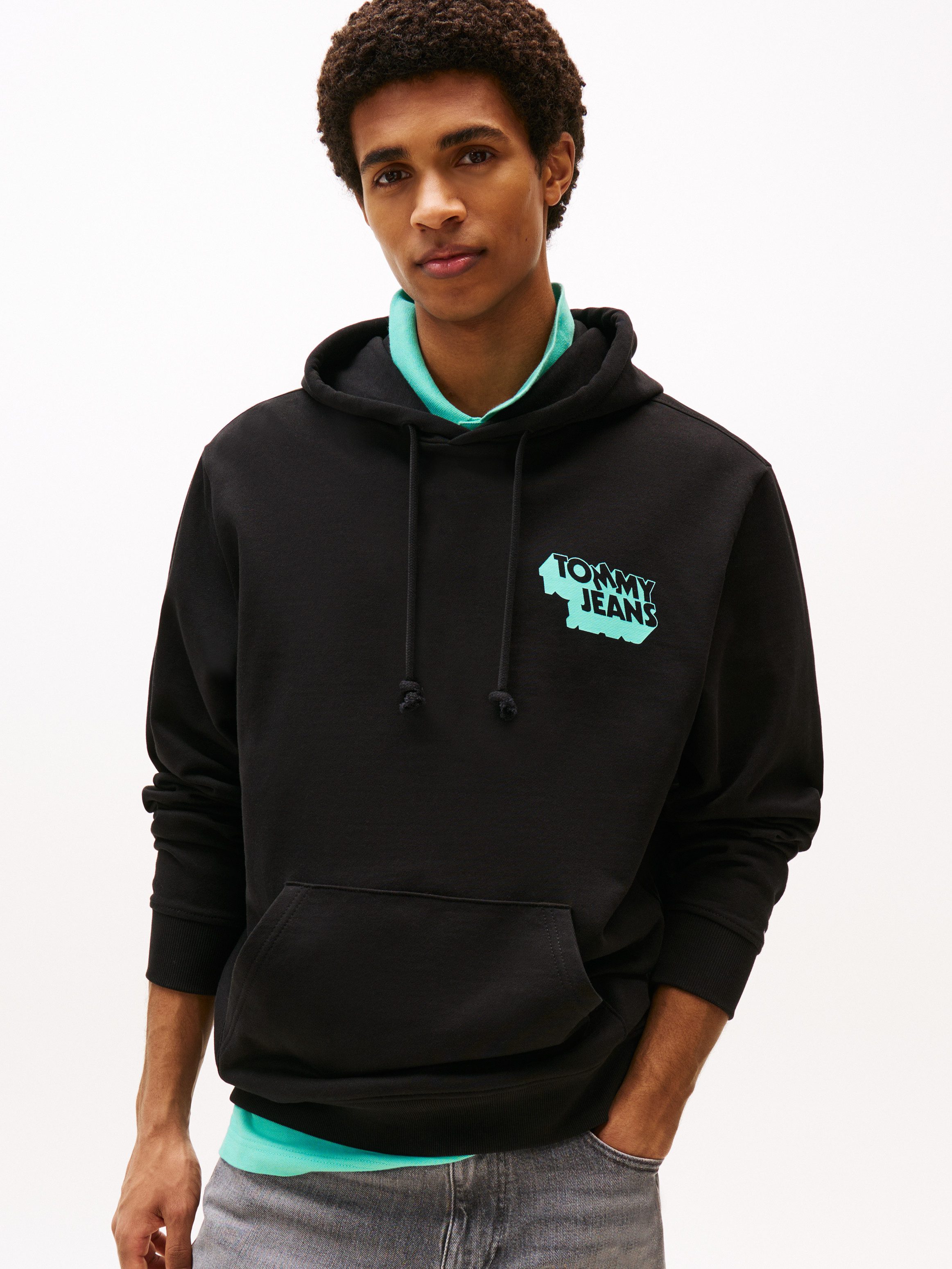 Tommy Jeans Kapuzensweatshirt TJM STACK BACK LOGO HOODIE EXT Mit Rundhalsau günstig online kaufen