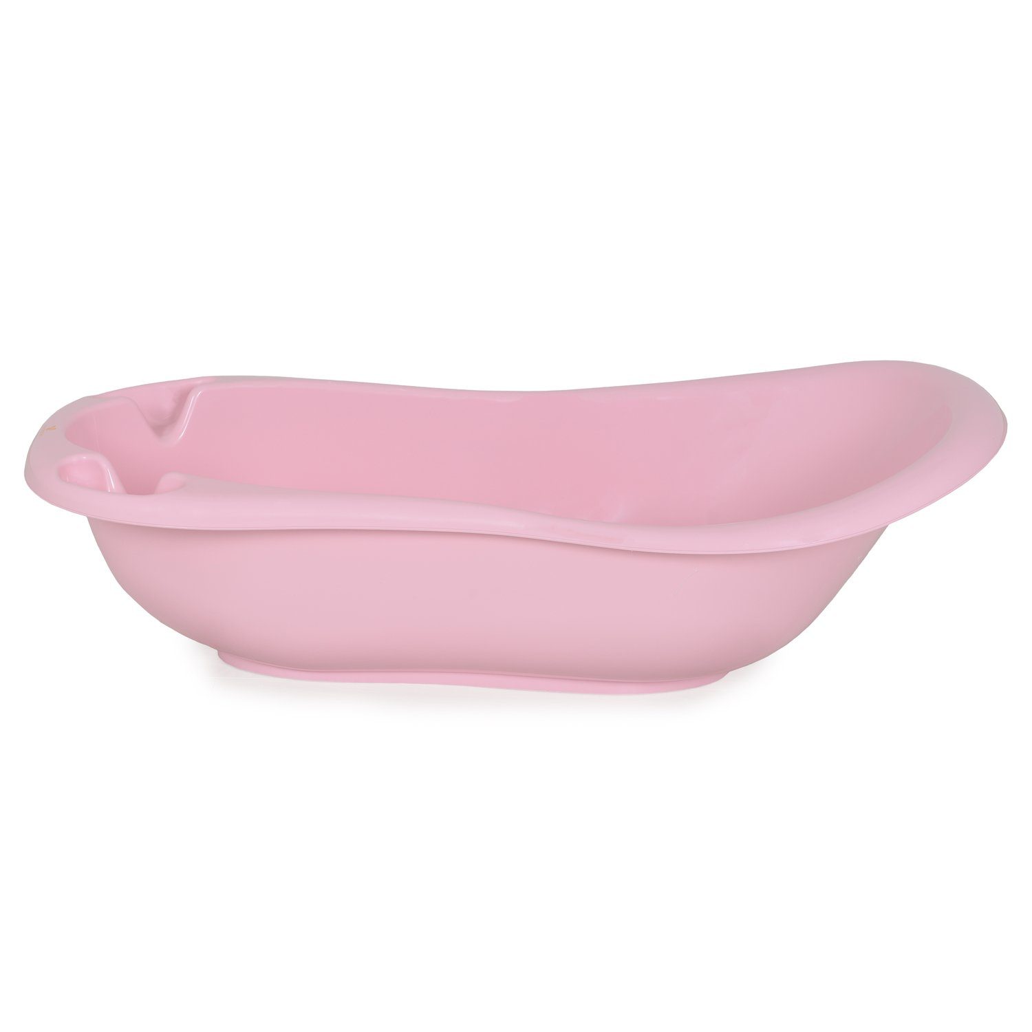 Wasserablauf cm, Ablagemöglichkeit 100 Babybadewanne Basic rosa Baby Cangaroo rutschfest, Badewanne