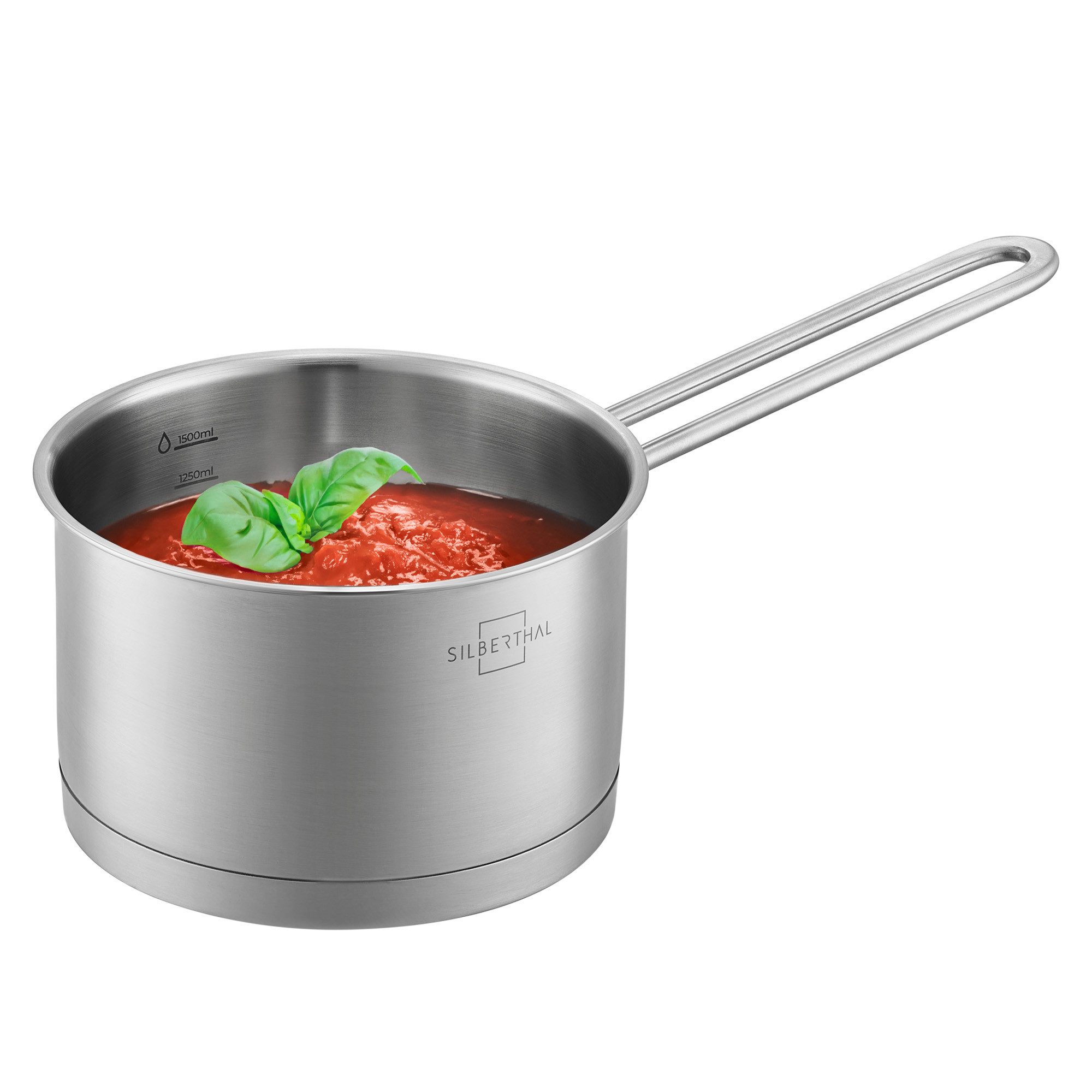 SILBERTHAL Kasserolle Stielkasserolle 16cm 2L ohne Deckel, (1-tlg)