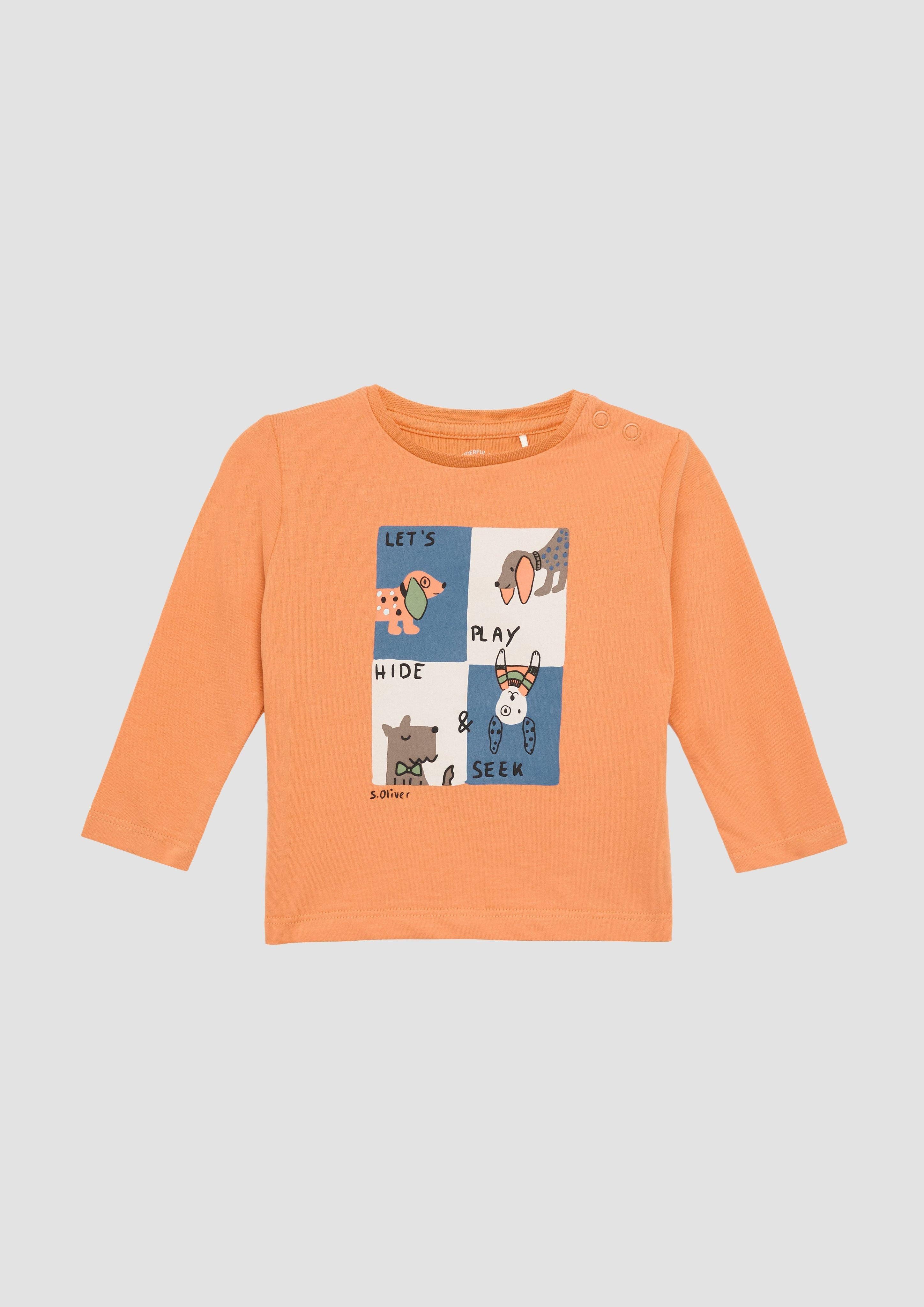 Langarmshirt Baumwollshirt mit Frontprint